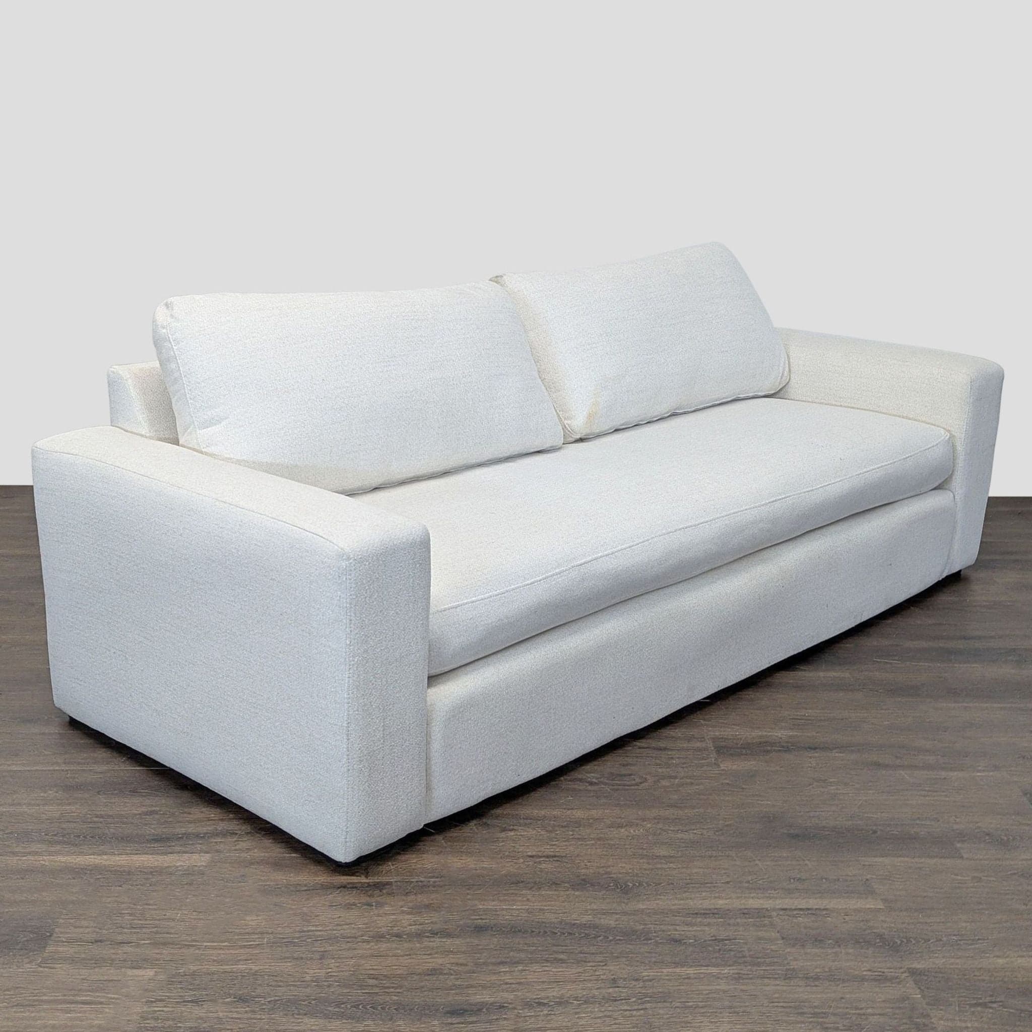 Living Spaces Isabella 3-Seat Modern Cream Sofa - Thumbnail 2
