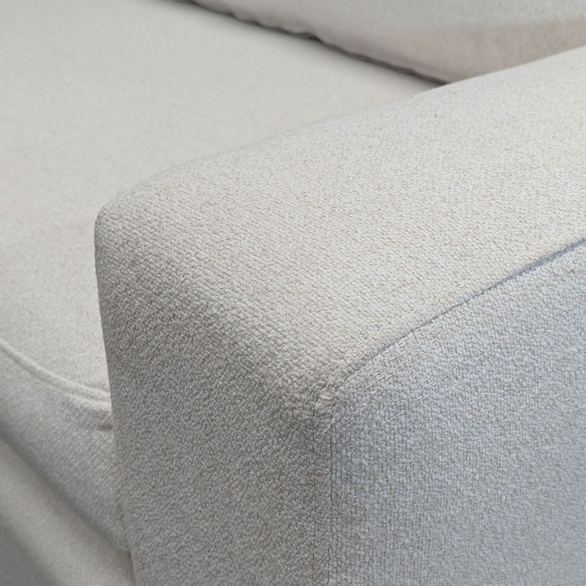 Living Spaces Isabella 3-Seat Modern Cream Sofa - Thumbnail 4
