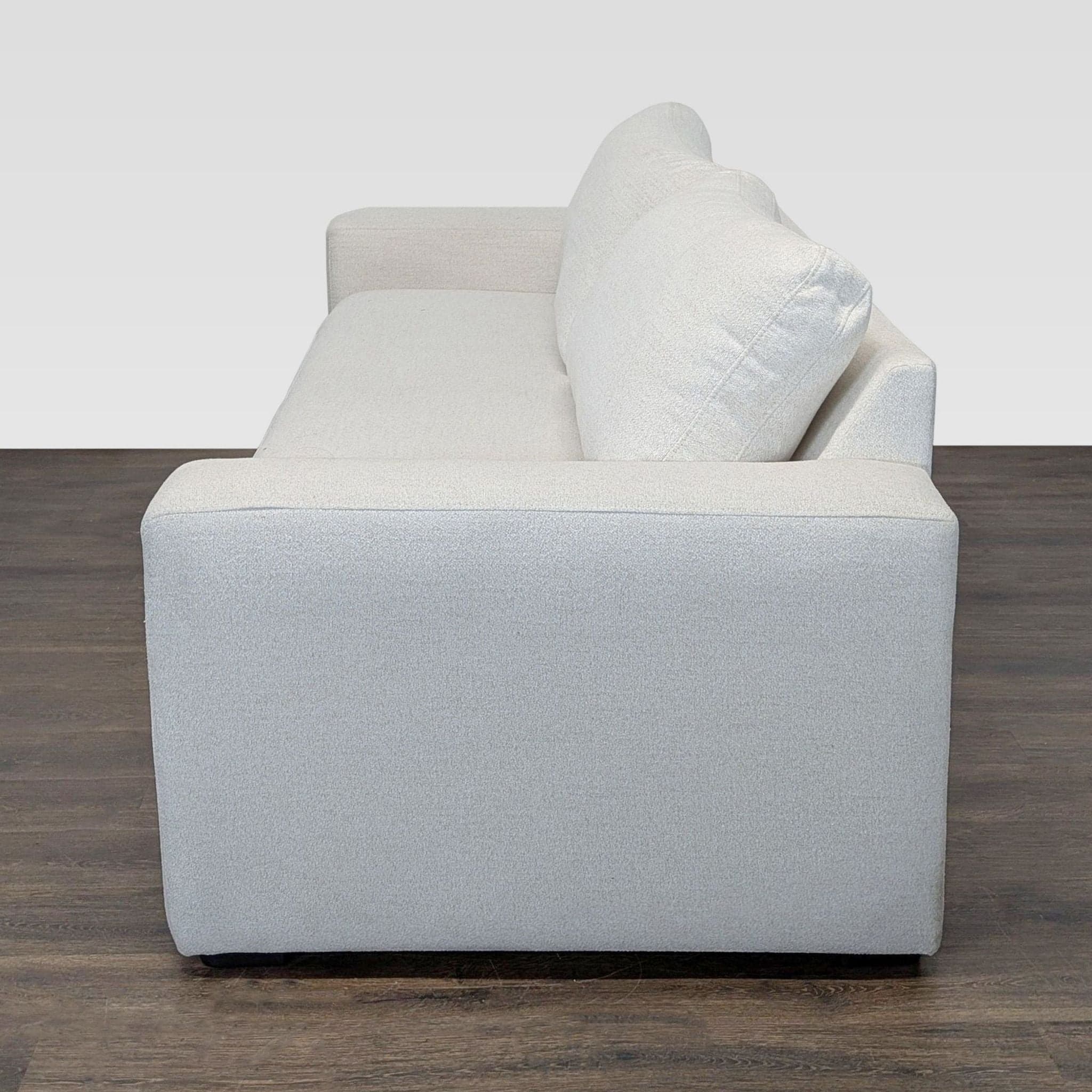 Living Spaces Isabella 3-Seat Modern Cream Sofa - Thumbnail 3