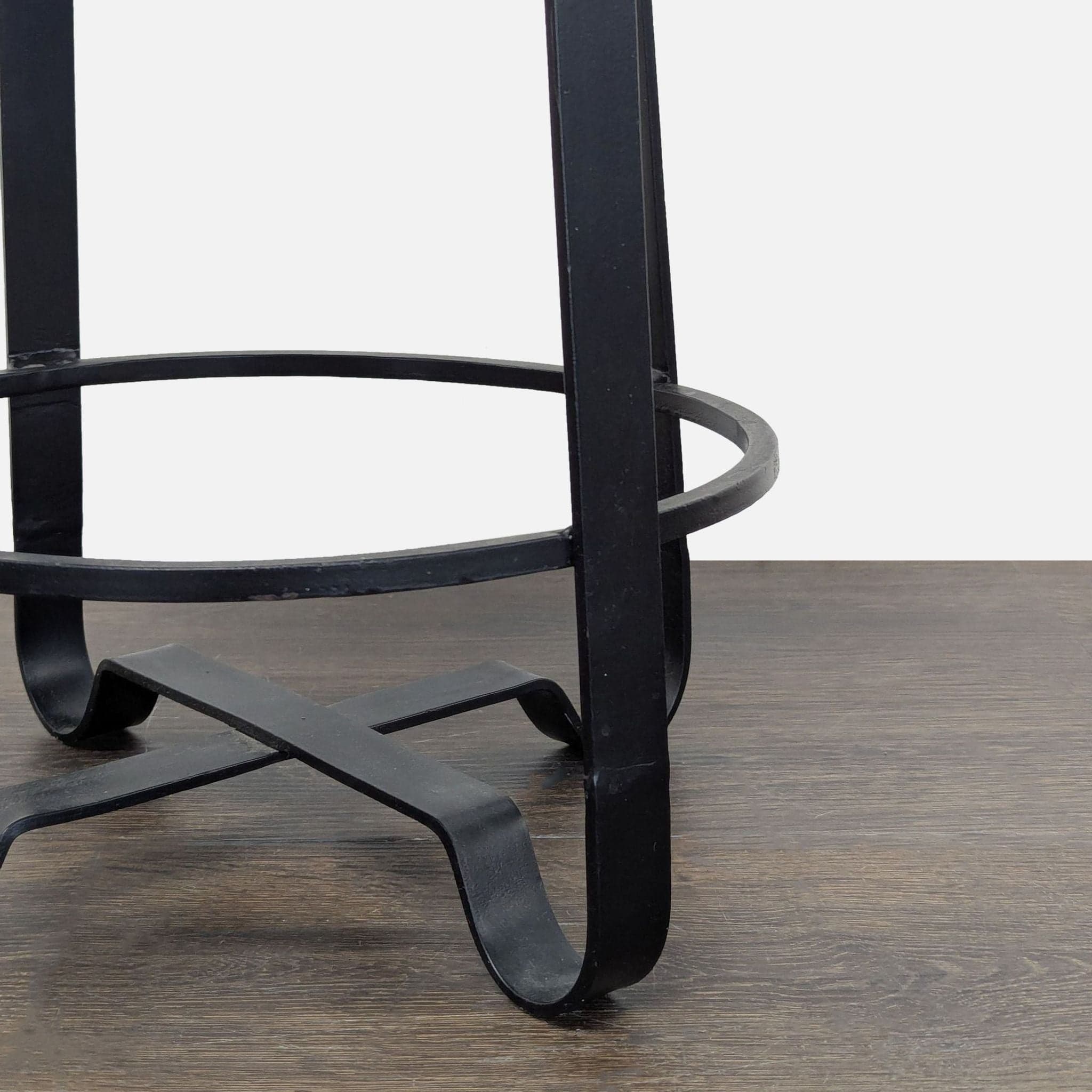Metal Side Table with Live Edge Top - Thumbnail 3