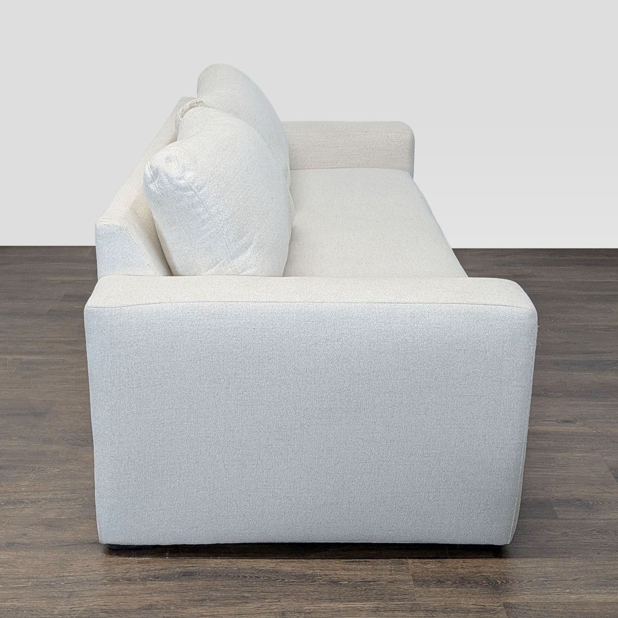 Living Spaces Isabella 3-Seat Modern Cream Sofa - Thumbnail 8