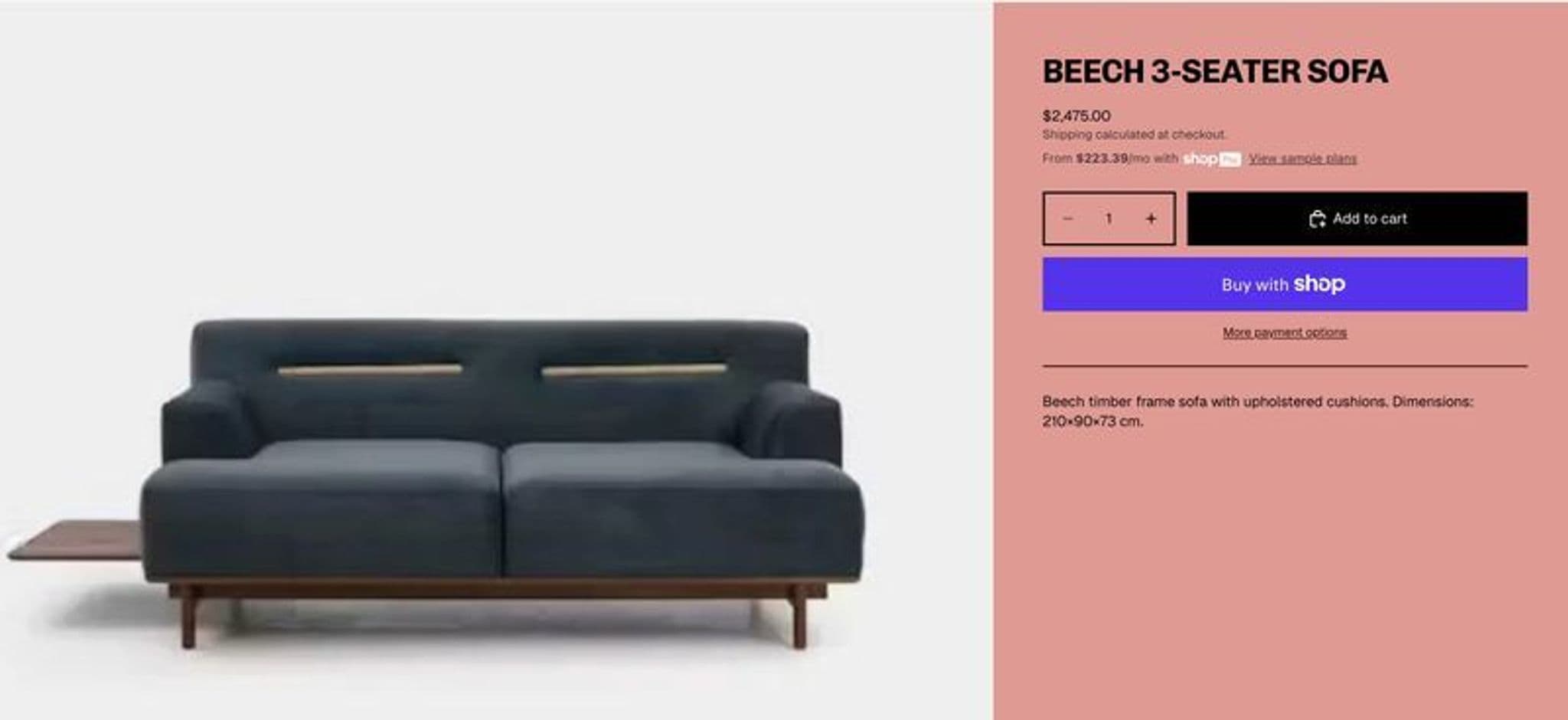 Sài Gòn Love Seat Sofa - Thumbnail 4