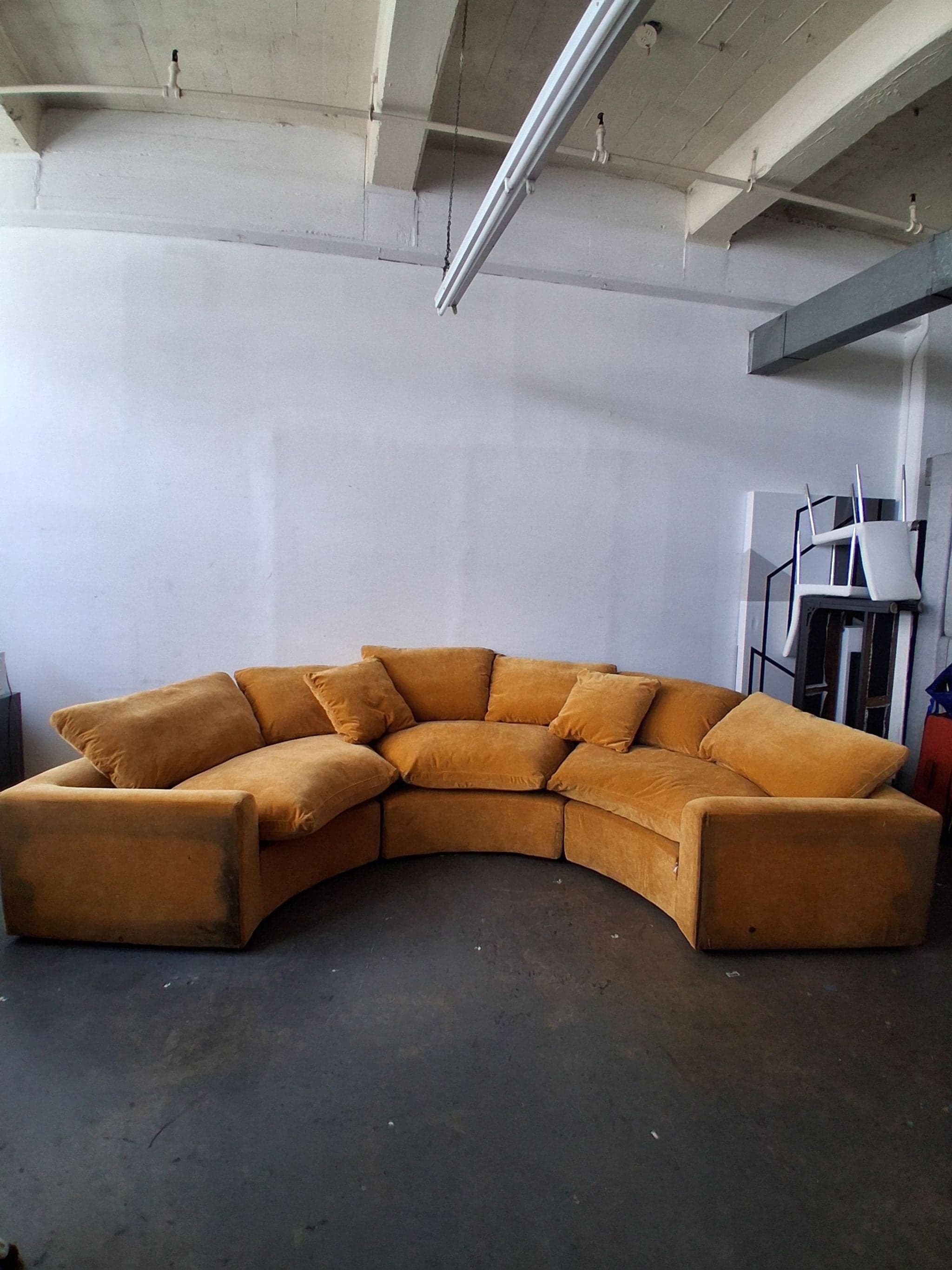 Joybird Bryant Semicircle Sectional (3 Piece) in Harper Amber Gold - Thumbnail 7