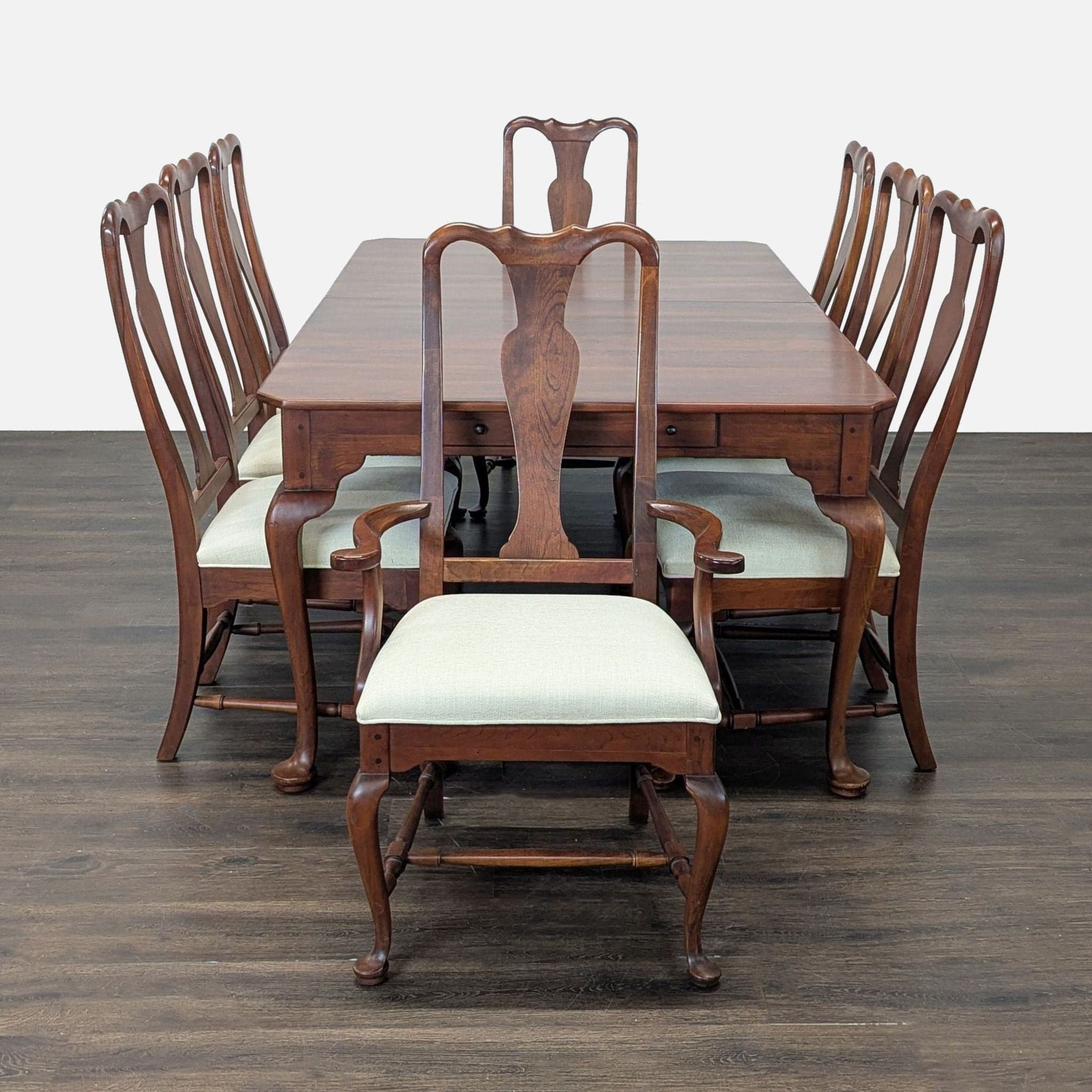 Bob Timberlake for Lexington Solid Cherry Queen Anne 9-Piece Extendable Dining Set - Thumbnail 3
