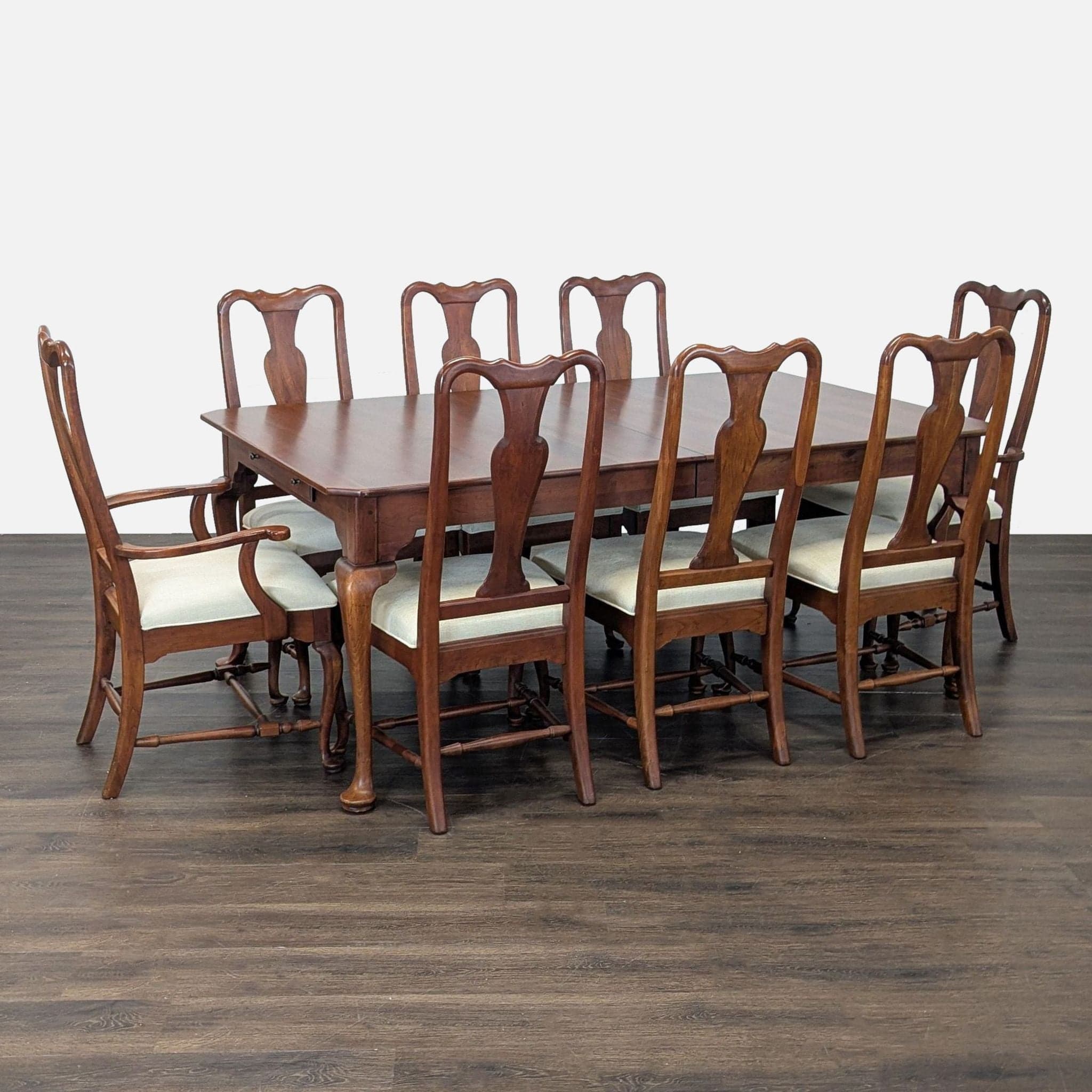 Bob Timberlake for Lexington Solid Cherry Queen Anne 9-Piece Extendable Dining Set - Thumbnail 14