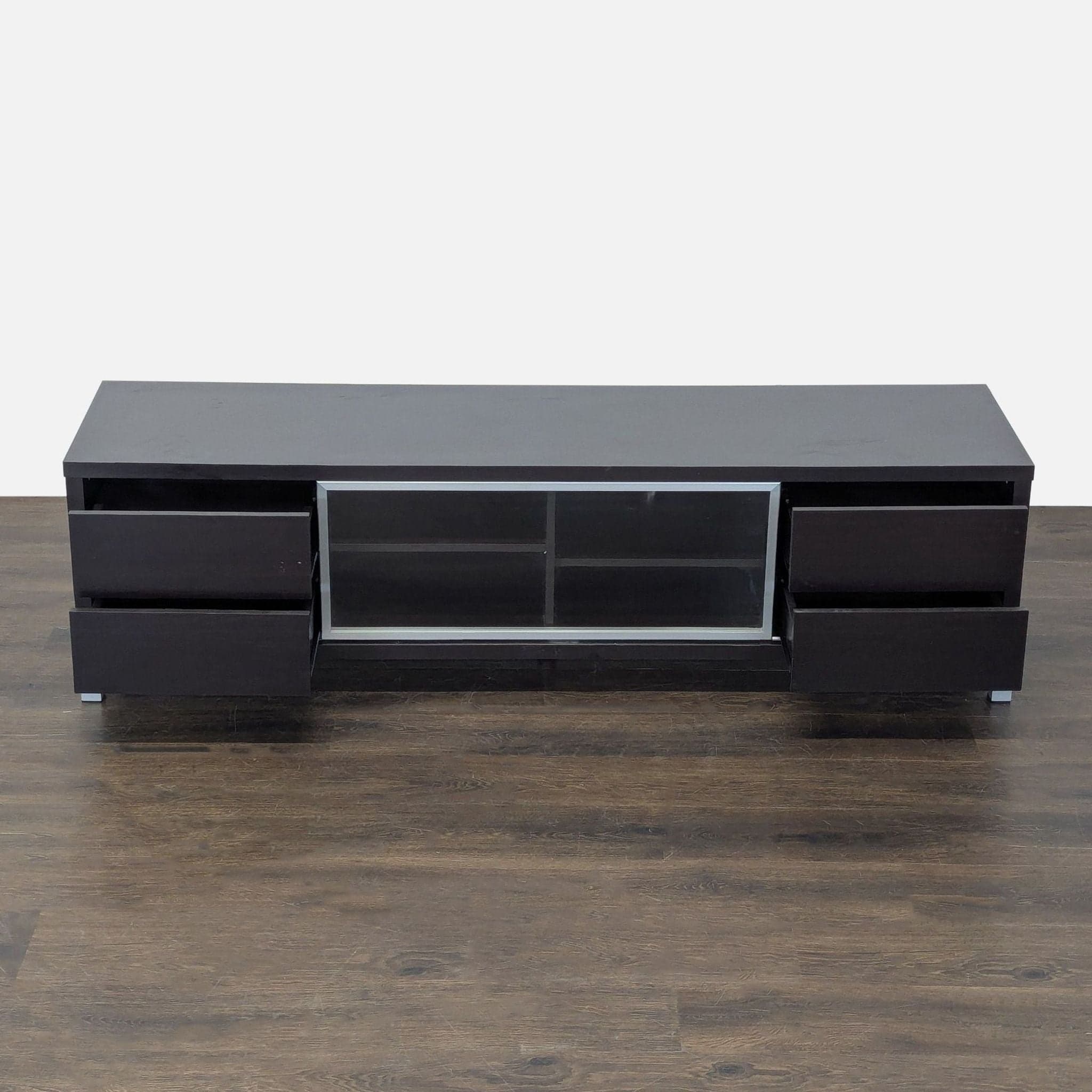 Media Console with Glass Sliding Door - Thumbnail 2