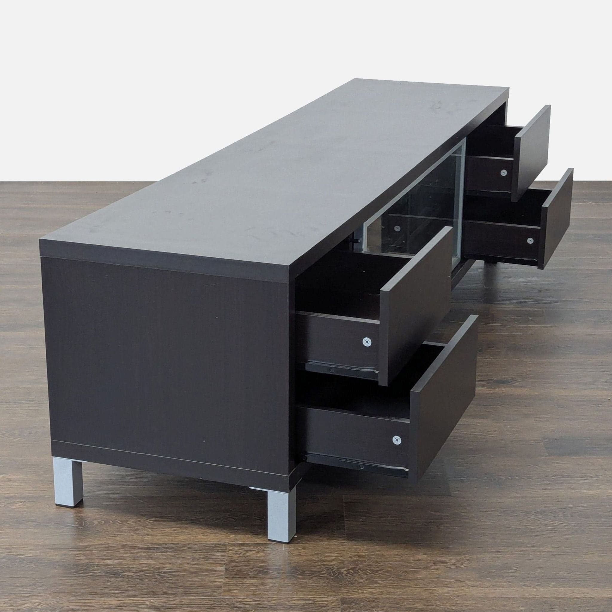Media Console with Glass Sliding Door - Thumbnail 4
