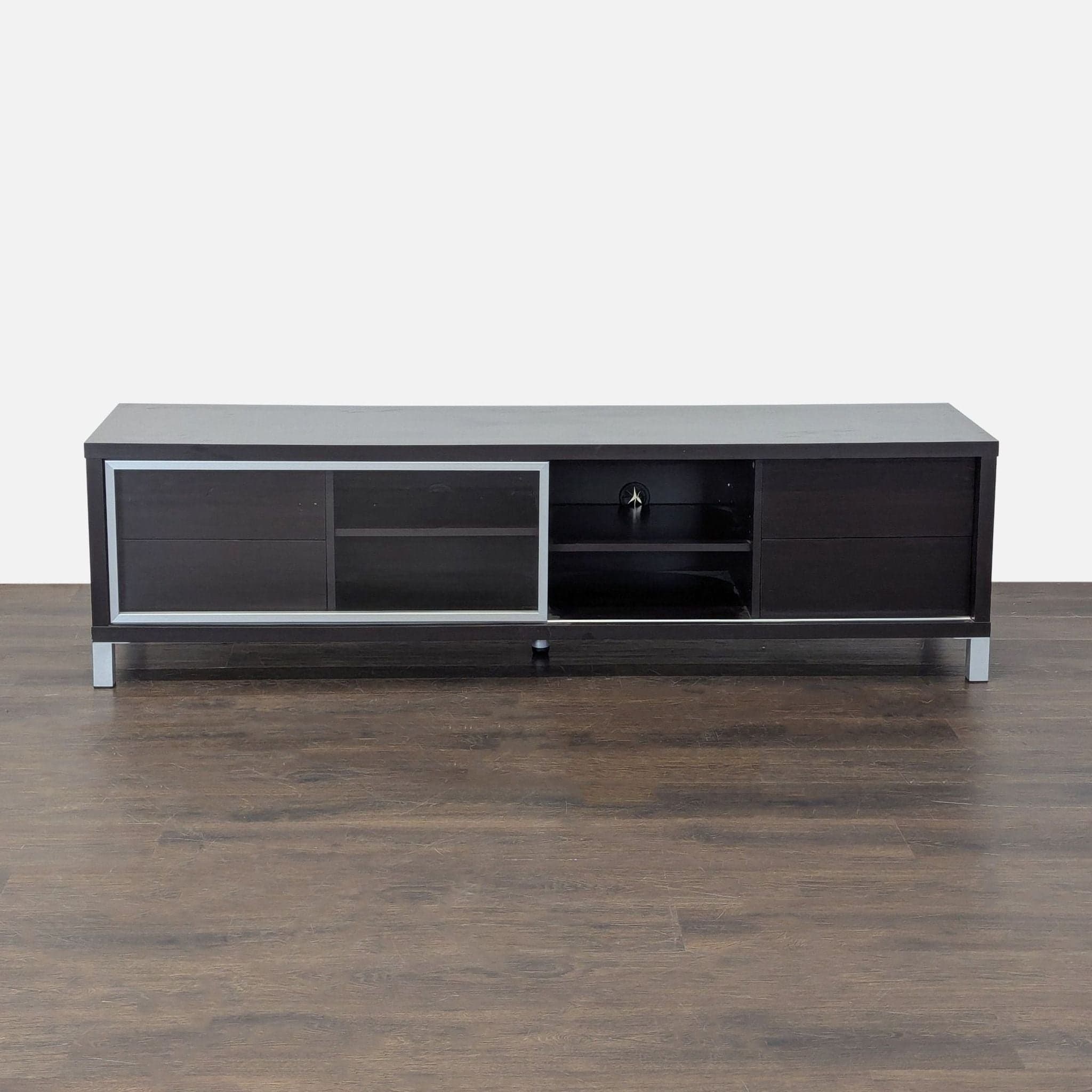 Media Console with Glass Sliding Door - Thumbnail 3