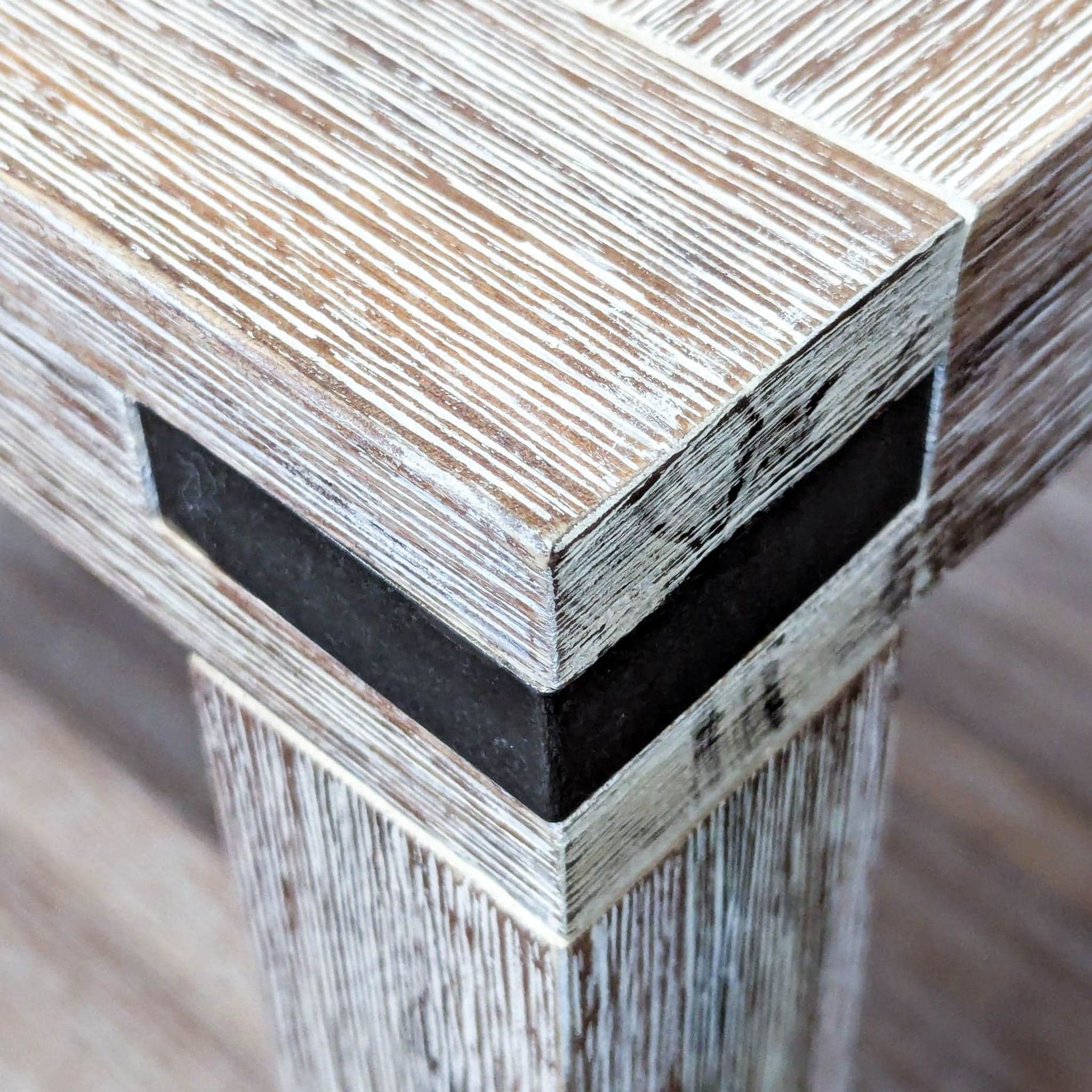 Terrace Living Company Rustic Wood End Table with Open Shelf - Thumbnail 6