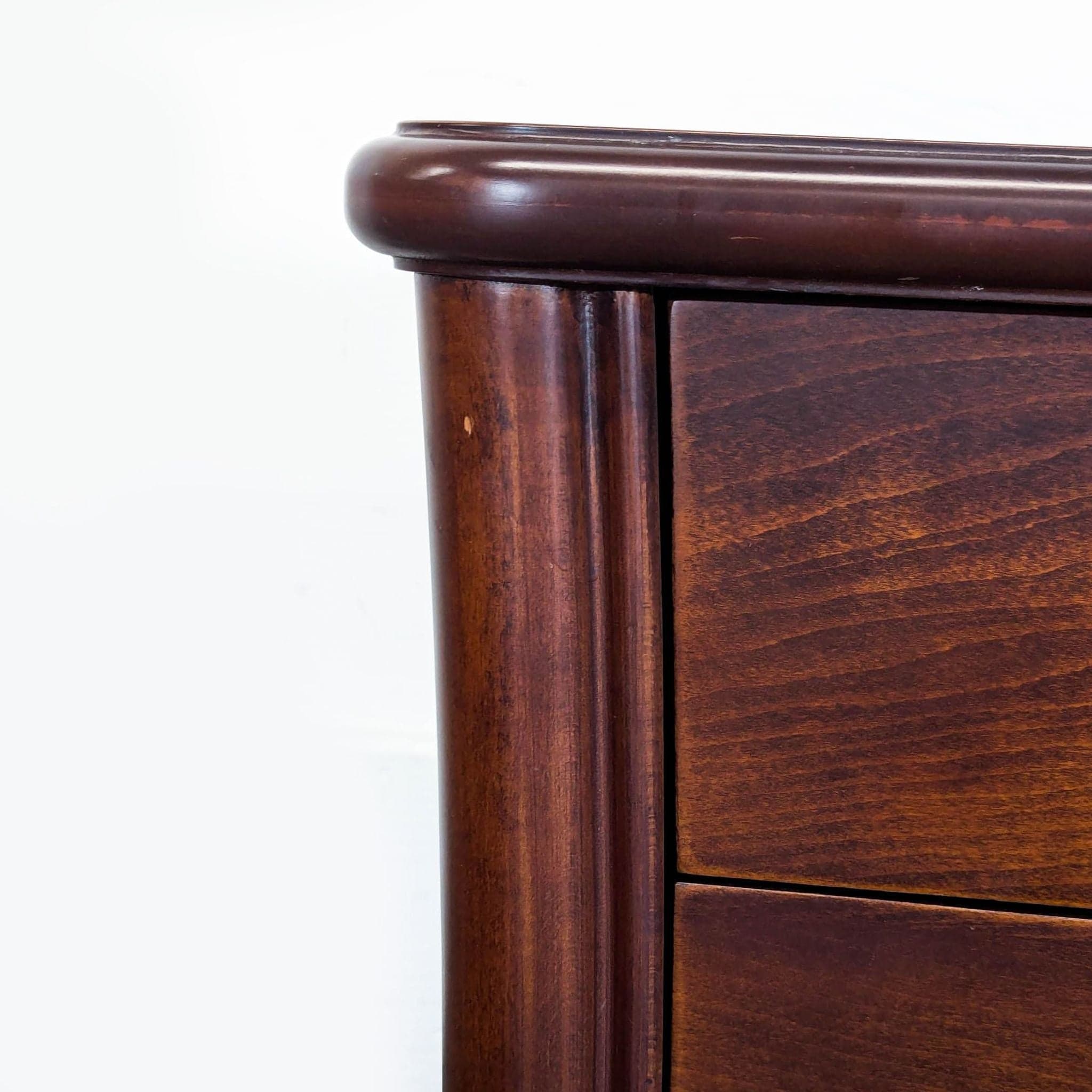 Wood Nightstand with Metal Hardware - Thumbnail 7