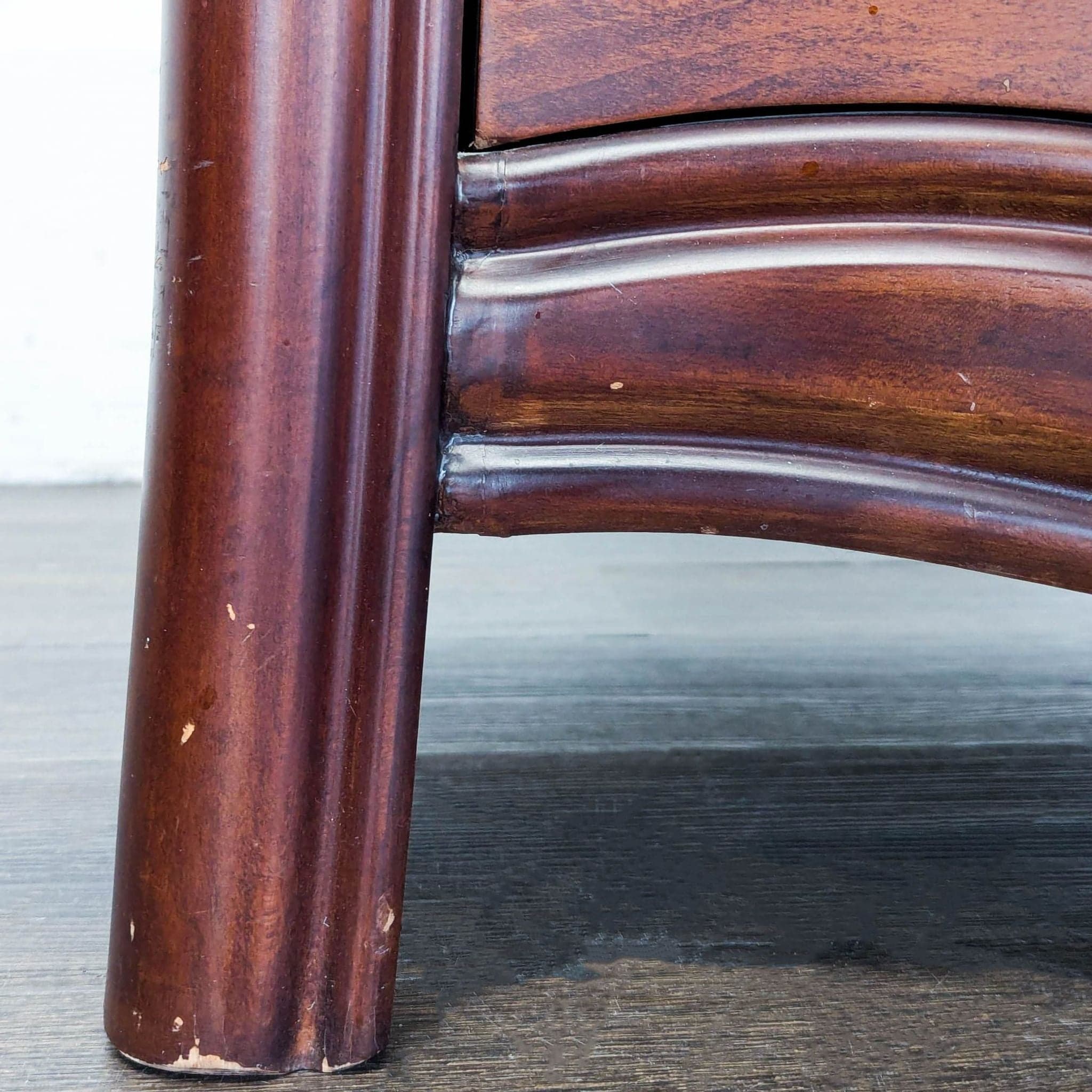 Wood Nightstand with Metal Hardware - Thumbnail 6