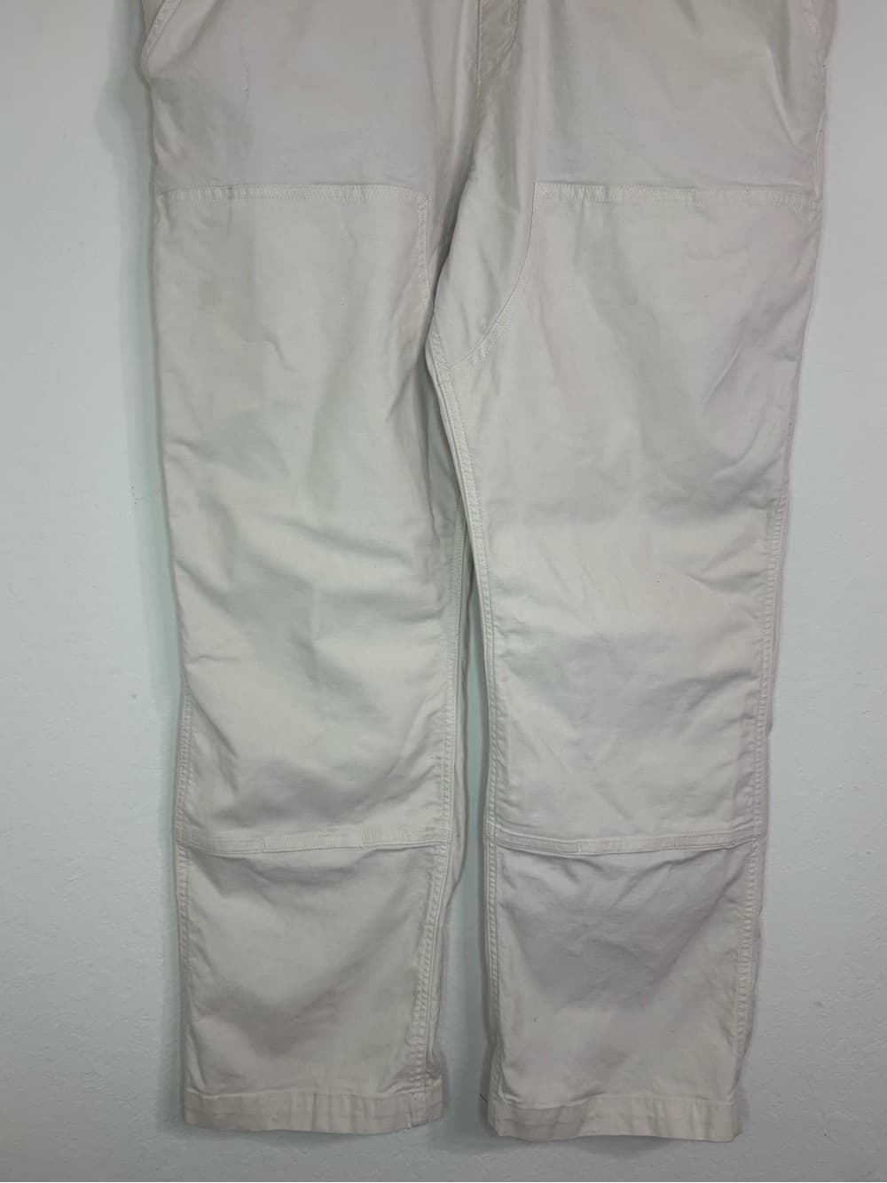 Carhartt Women's Cream Rugged Flex Loose Fit Canvas Bib Overalls size XL - Thumbnail 5
