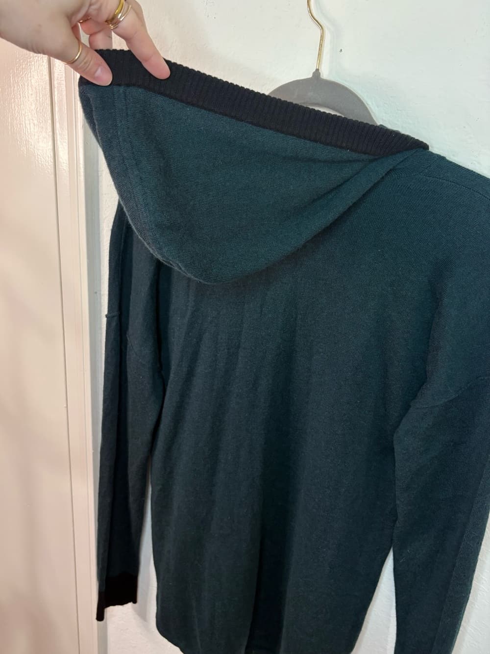 Smartwool Shadow Pine hoodie sweater with button henley neckline green size M - Thumbnail 9