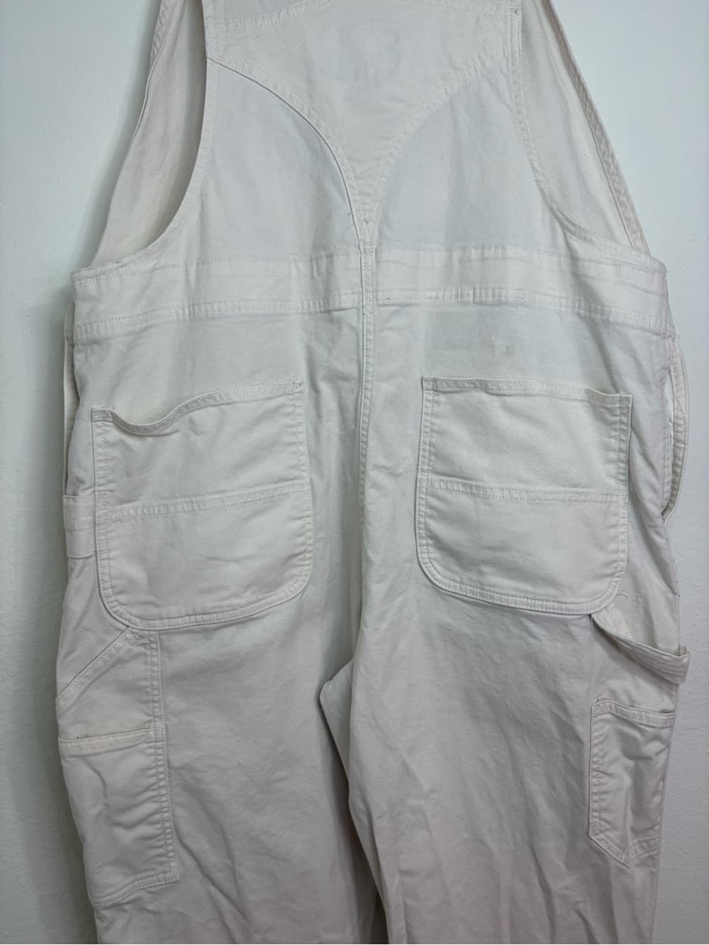 Carhartt Women's Cream Rugged Flex Loose Fit Canvas Bib Overalls size XL - Thumbnail 11