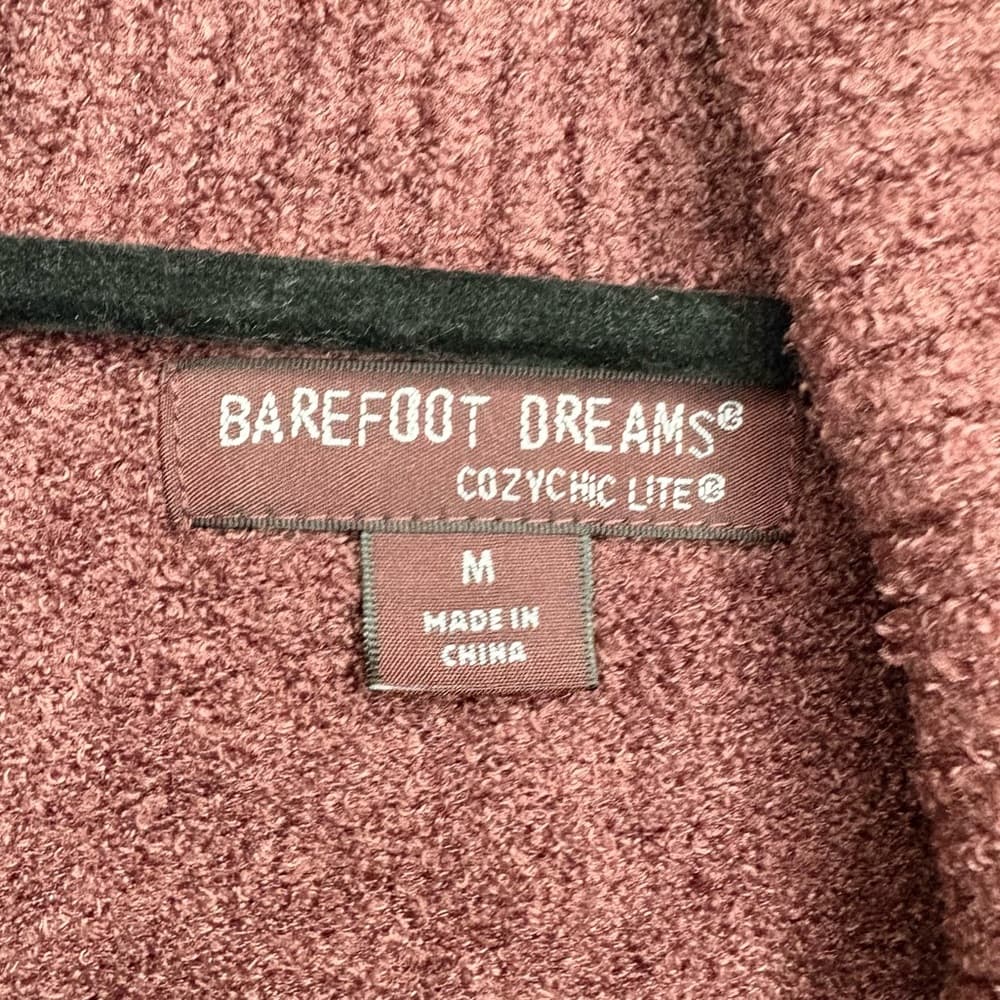 Barefoot Dreams CozyChic Lite Circle Cardi sweater in Deep Aubergine size medium - Thumbnail 5