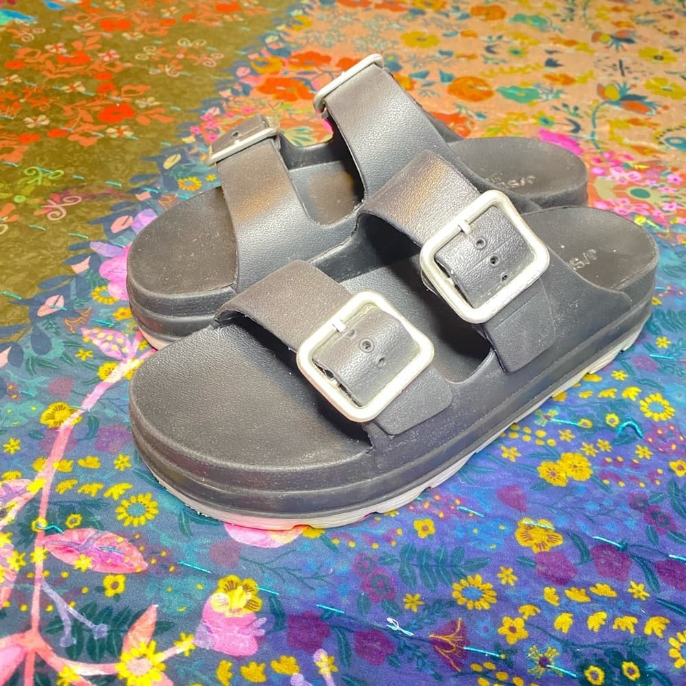 J/Slides Women's Black Sandals - Thumbnail 2