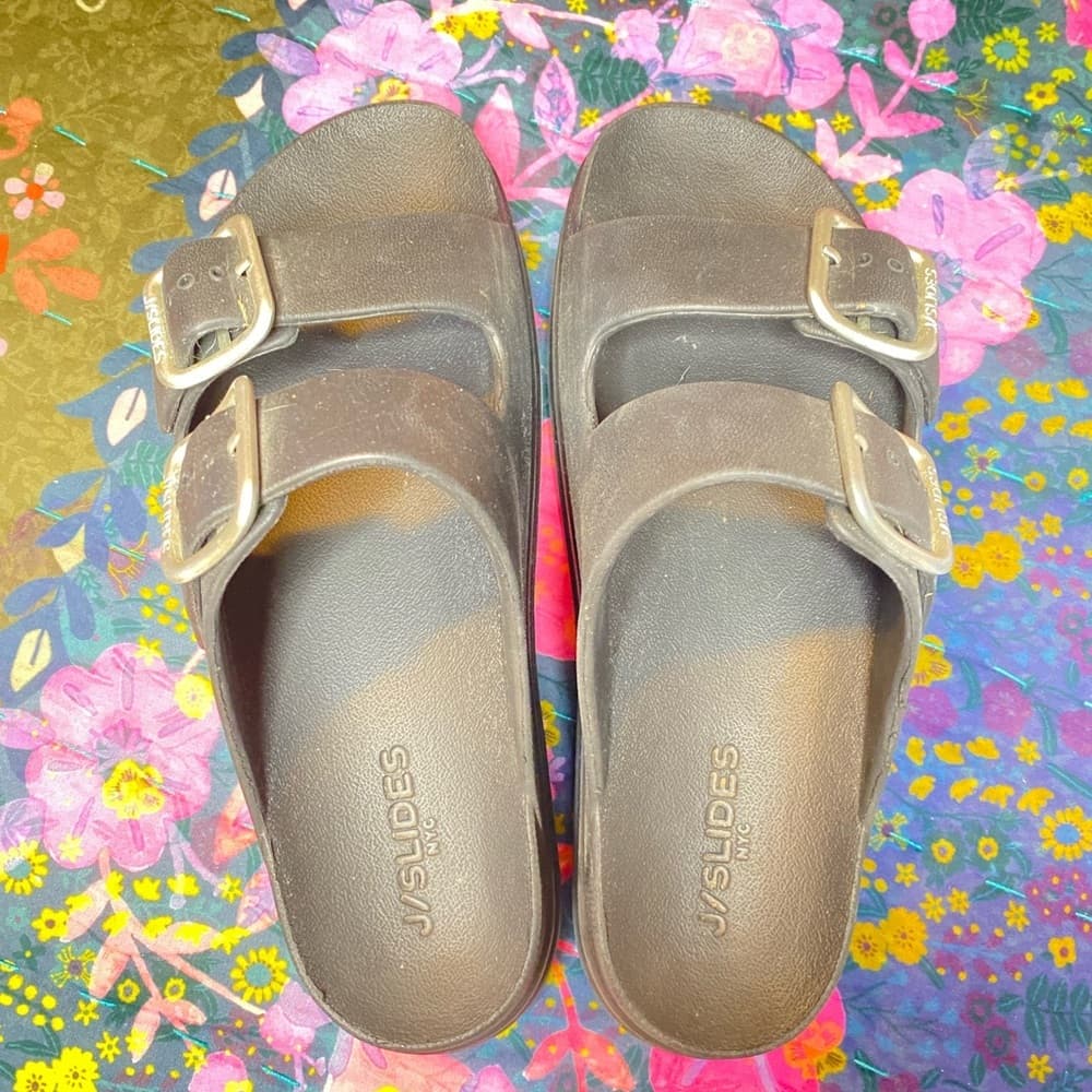 J/Slides Women's Black Sandals - Thumbnail 4