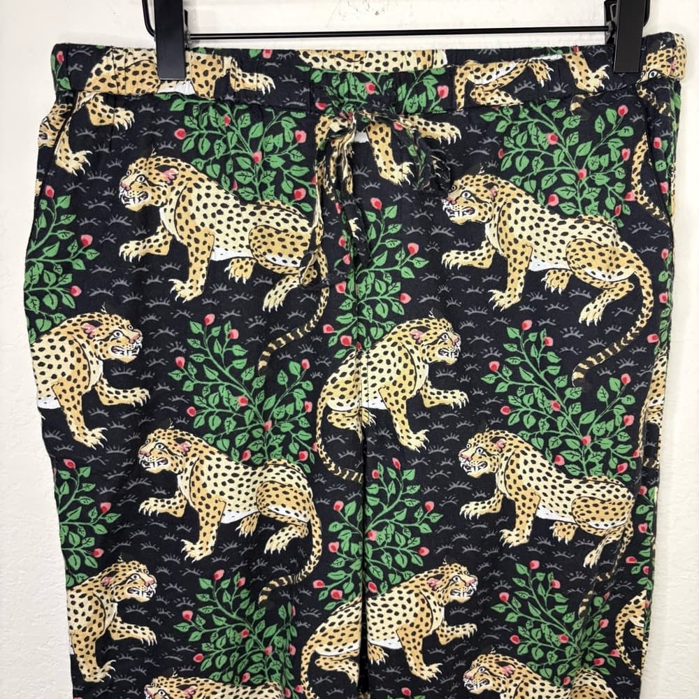 Printfresh Black and Cream Leopard Print Pants - Thumbnail 4