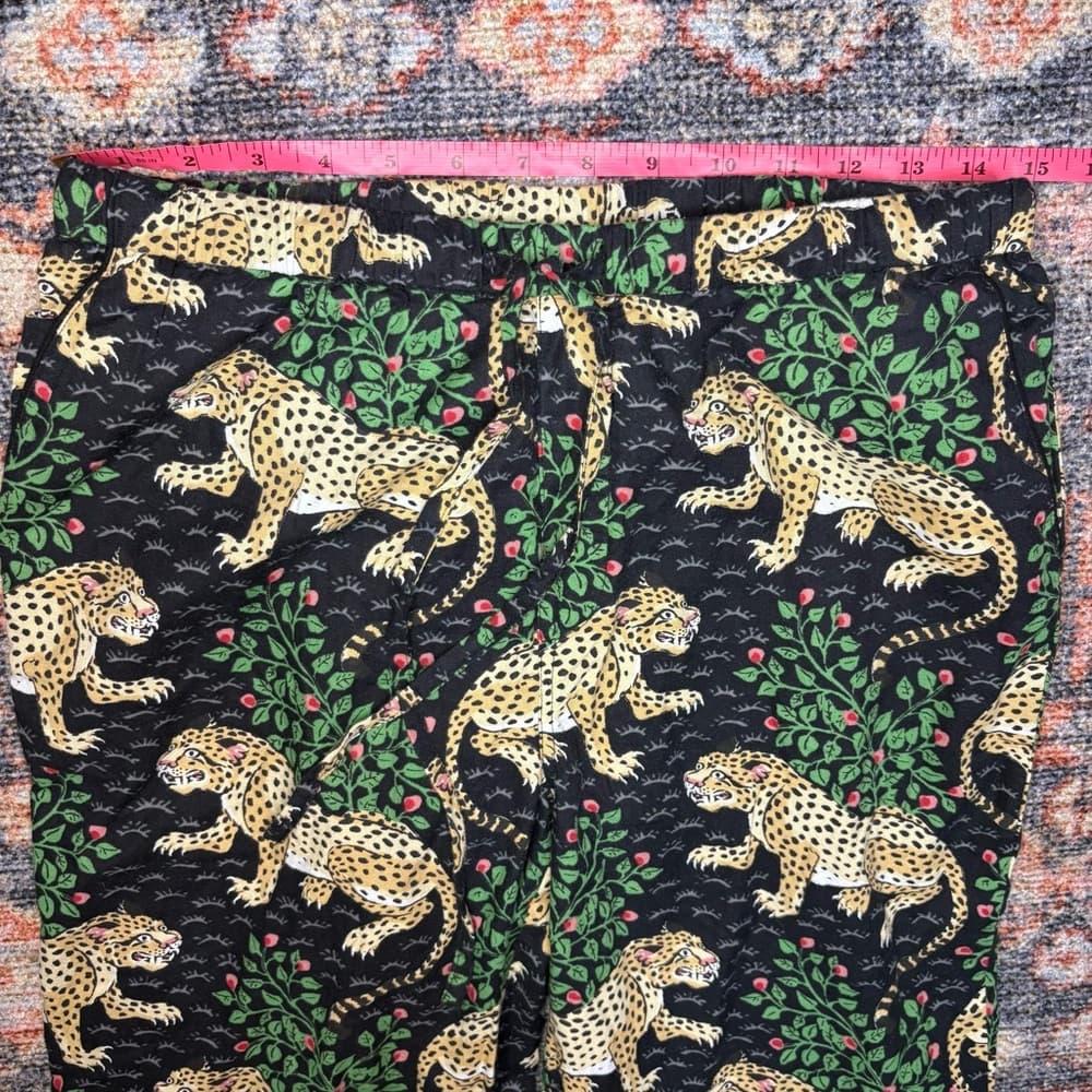 Printfresh Black and Cream Leopard Print Pants - Thumbnail 11