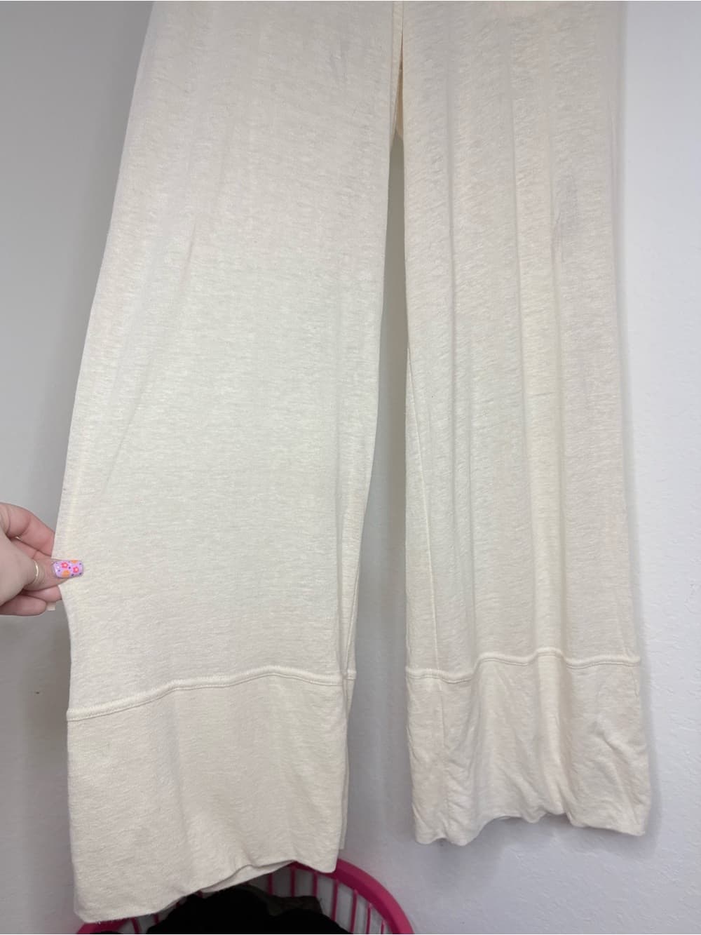 Free People Beach Linen Blend Calluna Jumpsuit Ruffle details tie back size XS - Thumbnail 6