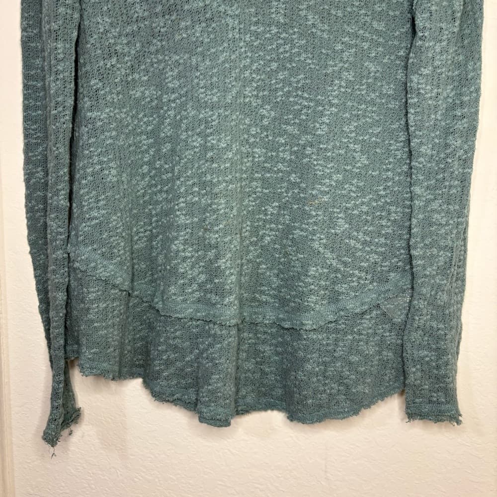 Free People We The Free Ocean Air Hacci Tunic Top size small oversized cotton - Thumbnail 5