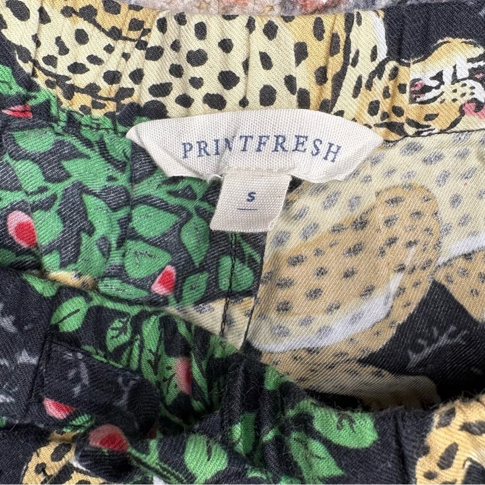 Printfresh Black and Cream Leopard Print Pants - Thumbnail 10
