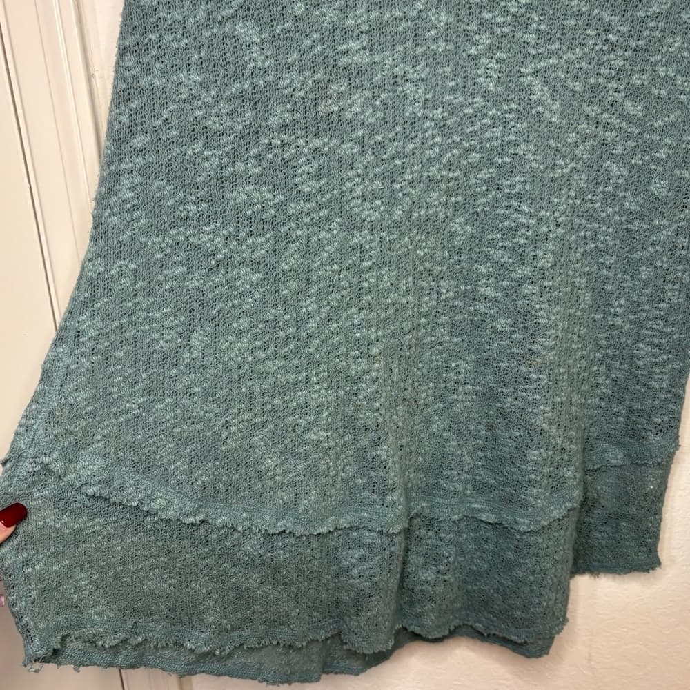 Free People We The Free Ocean Air Hacci Tunic Top size small oversized cotton - Thumbnail 11