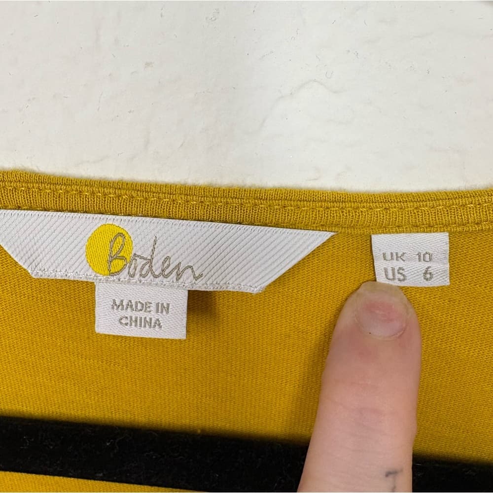 BODEN Ayla Jersey Top with Lace detail Size 6 - Thumbnail 8
