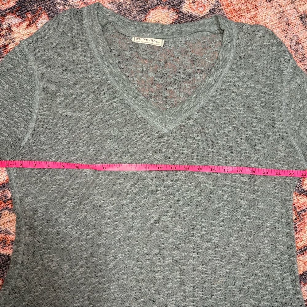 Free People We The Free Ocean Air Hacci Tunic Top size small oversized cotton - Thumbnail 12