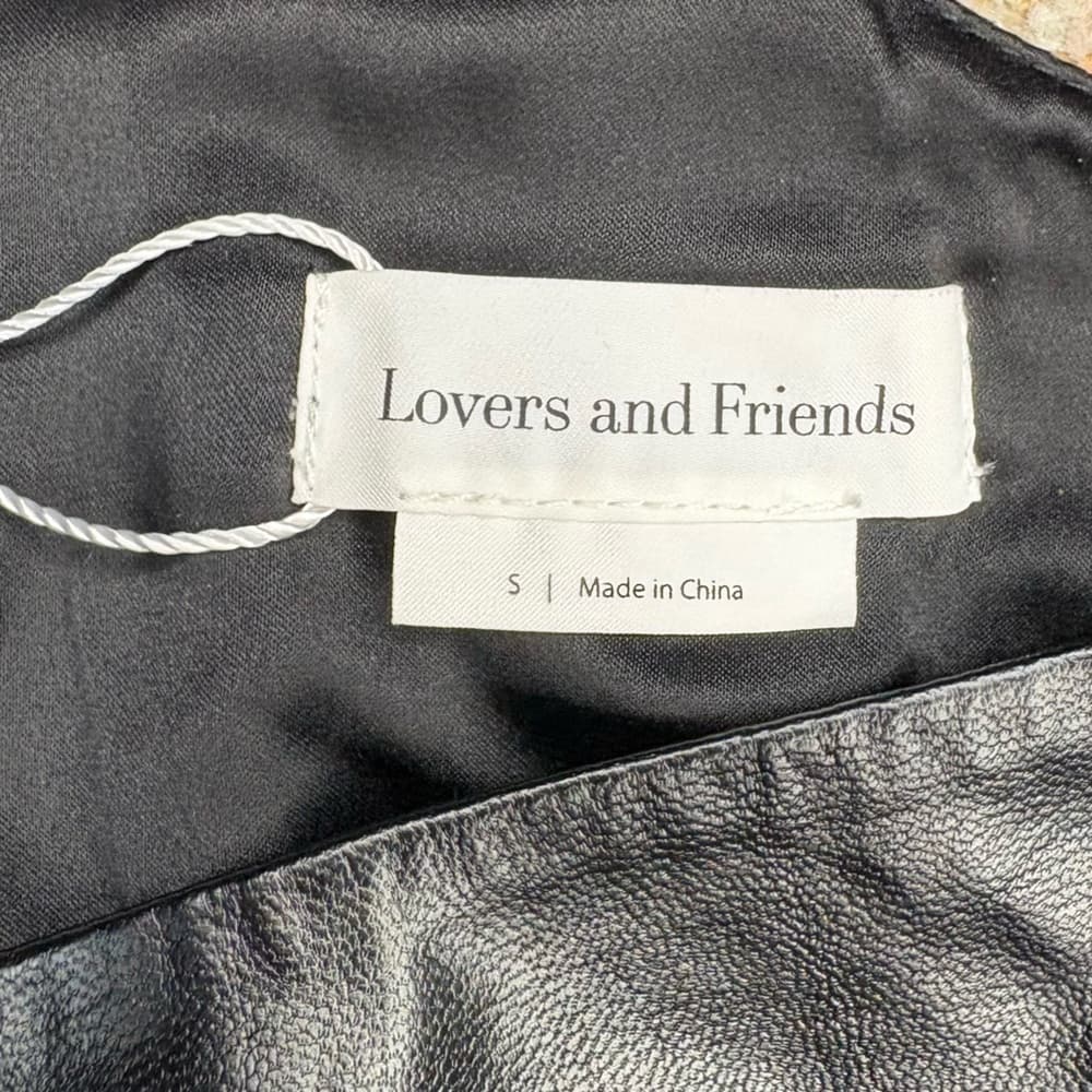 Lovers and Friends REVOLE Black Faux Leather Sleek One Shoulder Romper NWT - Thumbnail 11