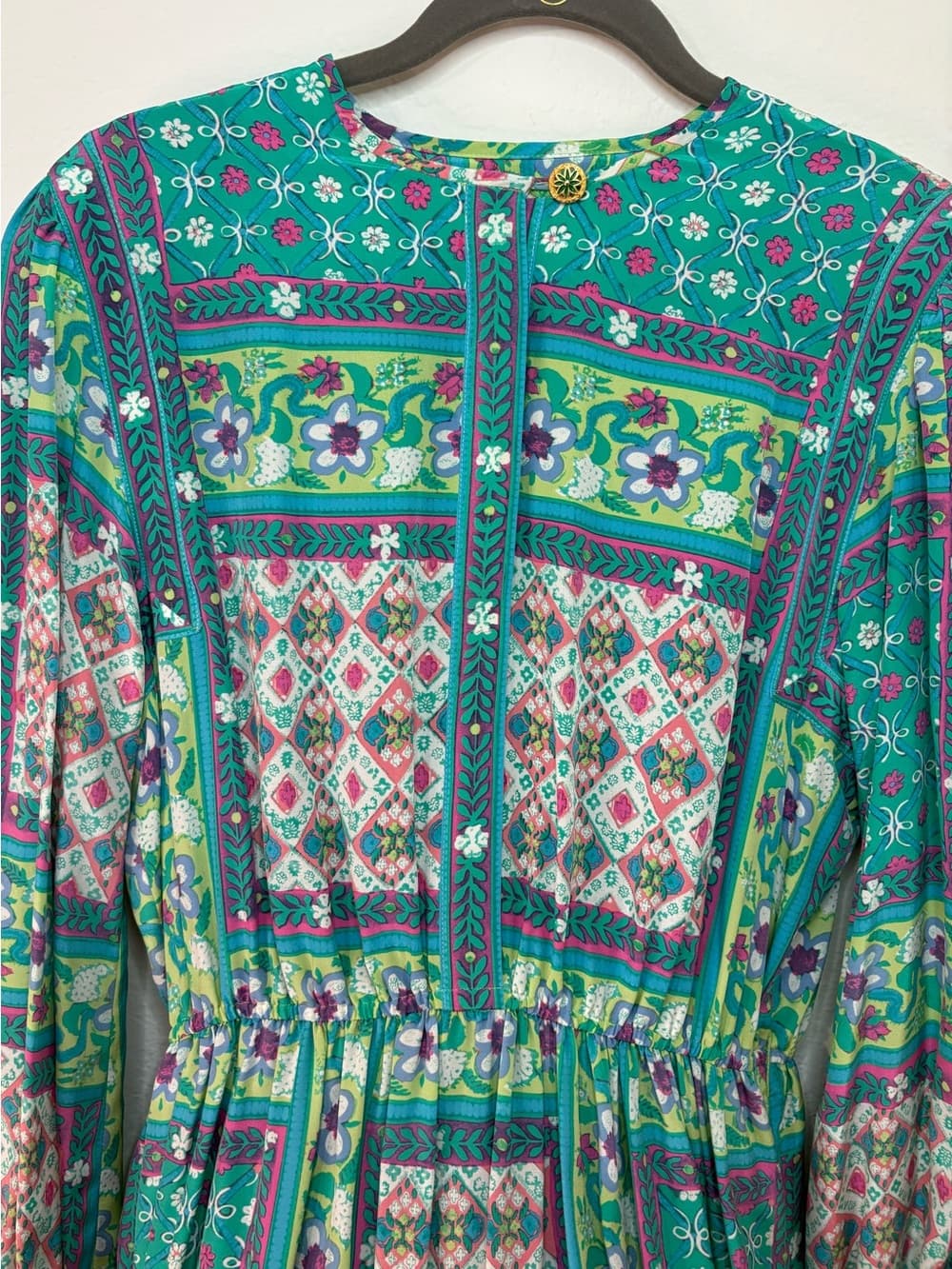 Vintage 80s-90s 100% silk Anne Crimmins for Neiman Marcus Vibrant Maxi Dress - Thumbnail 6