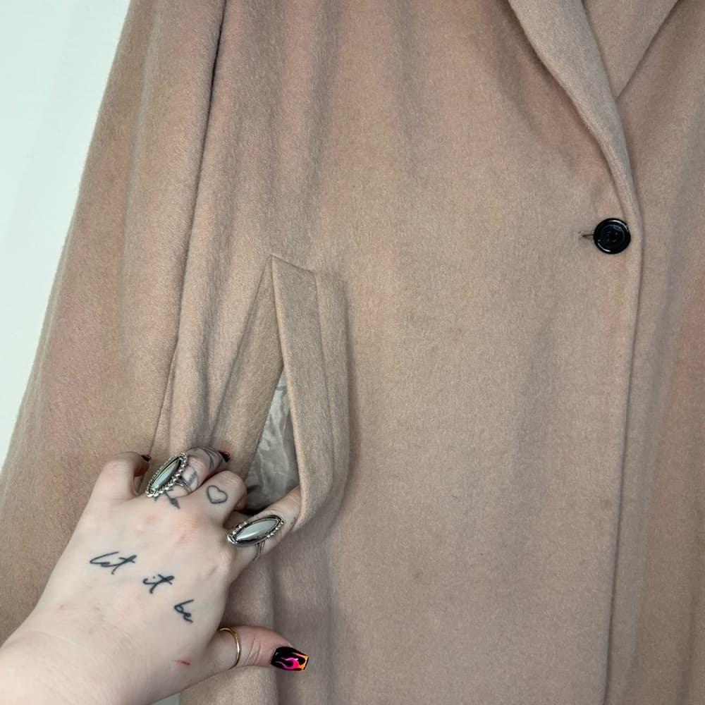 Madewell Wool Mohair Blend Cocoon Coat in Blush Tan Size 12 - Thumbnail 5
