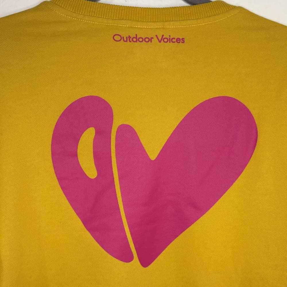 Outdoor Voices Love Without OV Cropped Sweatshirt organic cotton Sz small - Thumbnail 6