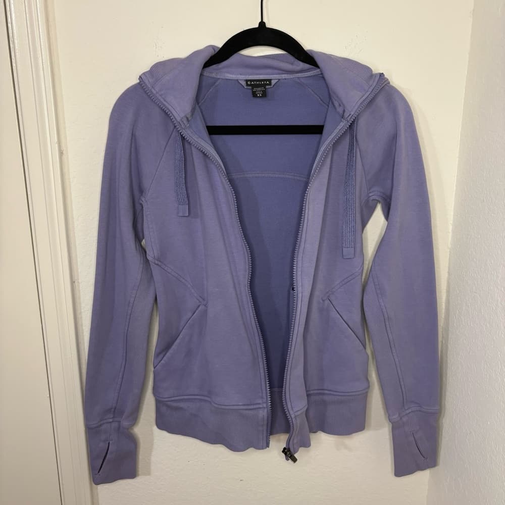 Athleta Lavender Zip-Up Hoodie size XS - Thumbnail 8