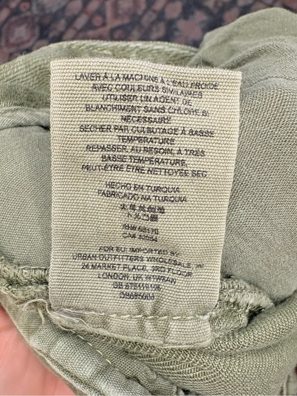 Free People Olive Green Wide Leg Cuffed Jeans cotton Pants size 26 - Thumbnail 12