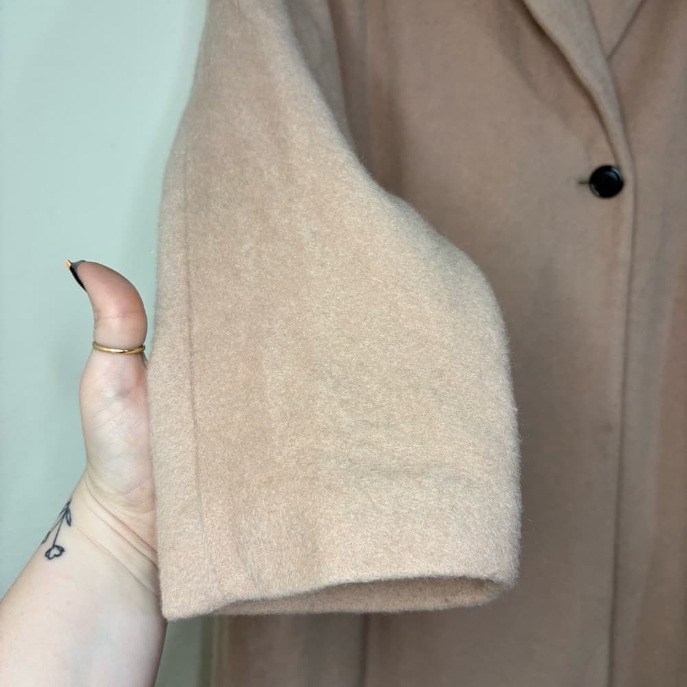Madewell Wool Mohair Blend Cocoon Coat in Blush Tan Size 12 - Thumbnail 6