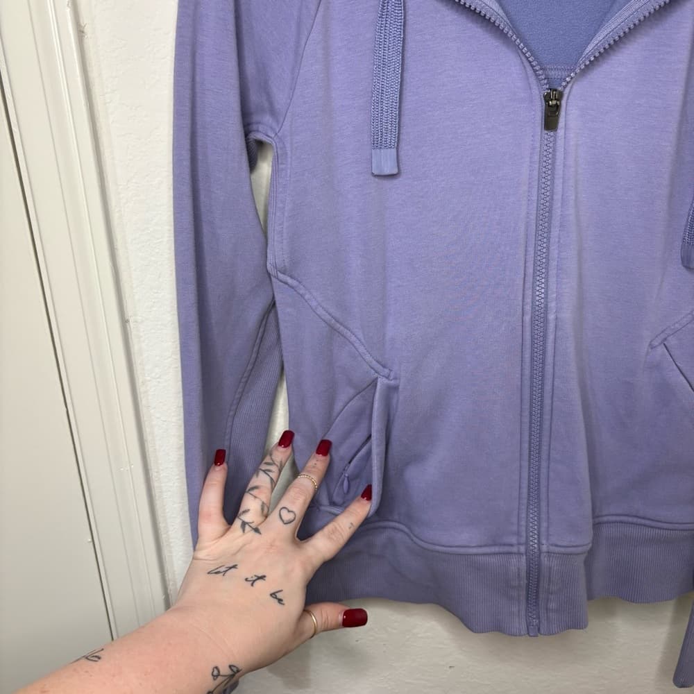 Athleta Lavender Zip-Up Hoodie size XS - Thumbnail 3