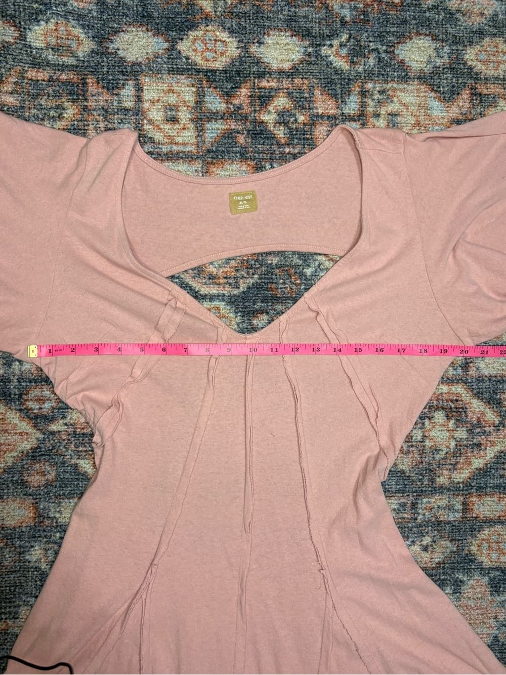 Free People Free-est Angelique Mini Dress Pink Blush open back size XL - Thumbnail 9