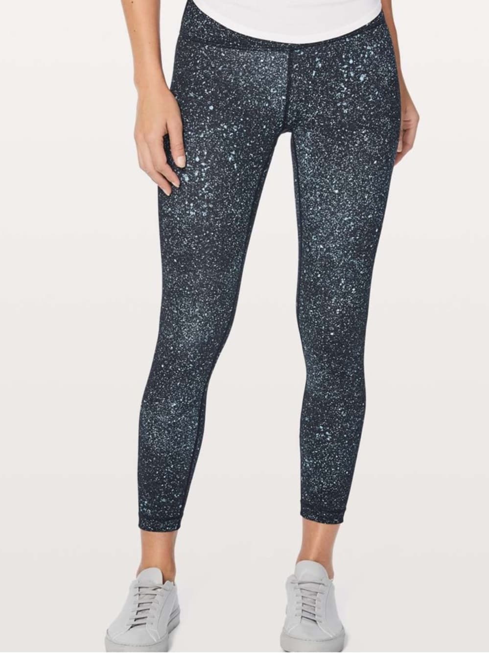 Lululemon Wunder Under Hi-Rise 7/8 Leggings Luxtreme 25" black blue speckled - Thumbnail 3