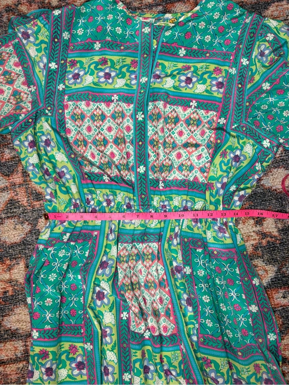 Vintage 80s-90s 100% silk Anne Crimmins for Neiman Marcus Vibrant Maxi Dress - Thumbnail 13