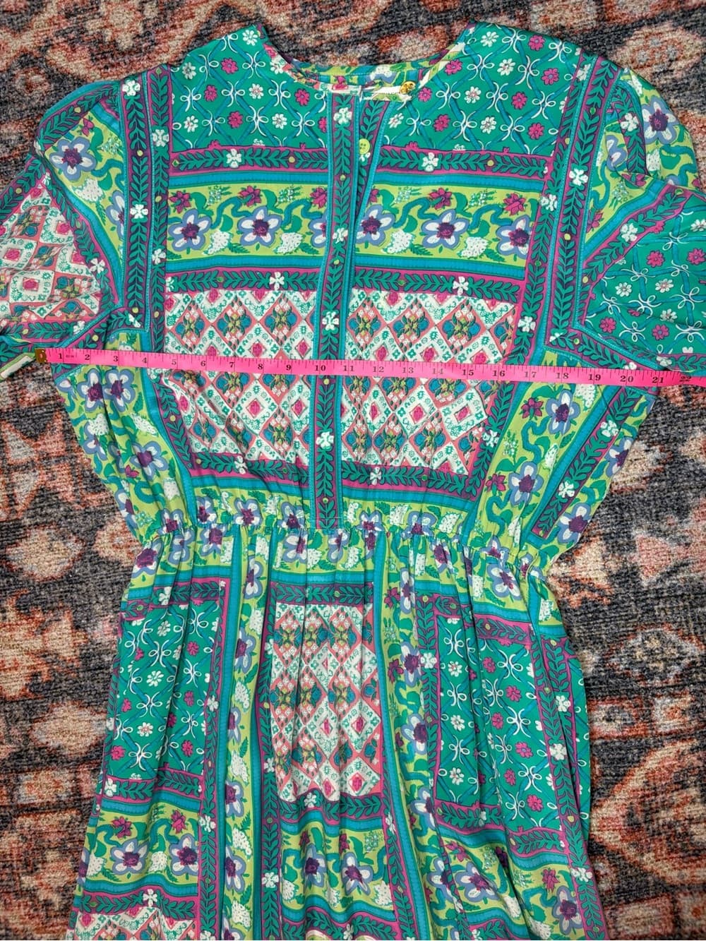 Vintage 80s-90s 100% silk Anne Crimmins for Neiman Marcus Vibrant Maxi Dress - Thumbnail 12