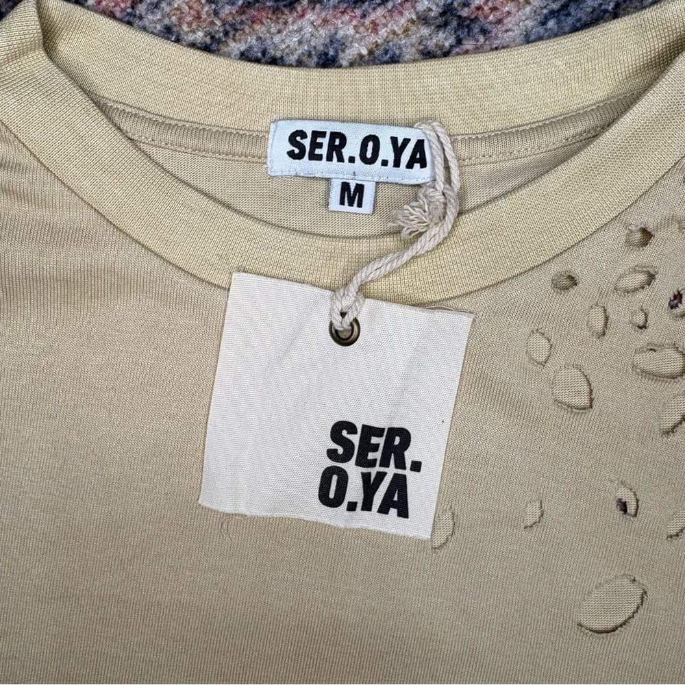 SER.O.YA Caroline Distressed Cotton T-Shirt - Thumbnail 10