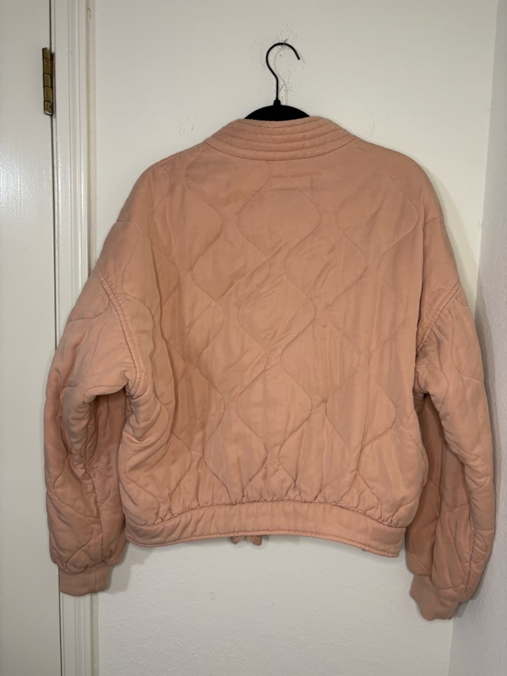 Blank NYC Quilted Snap-Front Carnation Jacket - Dusty Pink / peach size medium - Thumbnail 7