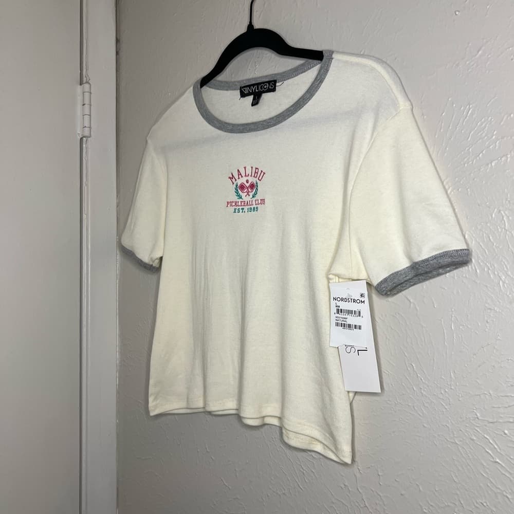 NWT Vinyl Icons Pickleball Cropped Tee - Thumbnail 4