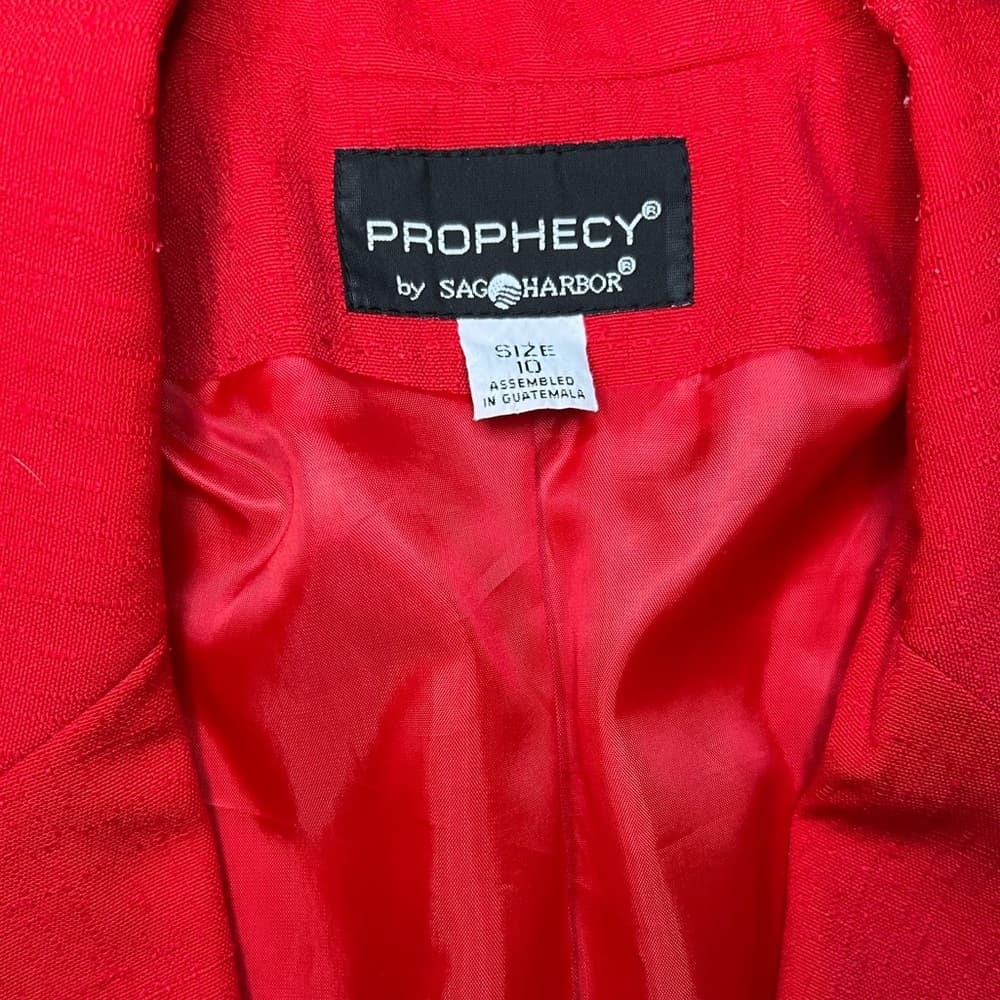 Vintage Prophecy by sag harbor Red Blazer with buttons - Thumbnail 4