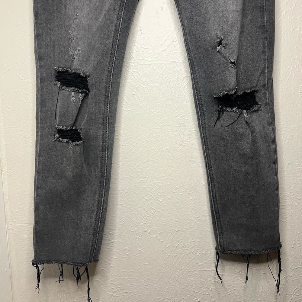 Ceros Distressed Gray Jeans for Women - Thumbnail 4