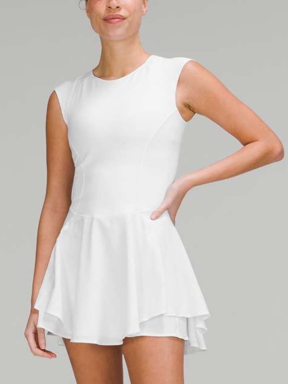 Lululemon Everlux Mesh-Back Tennis Dress white size 8