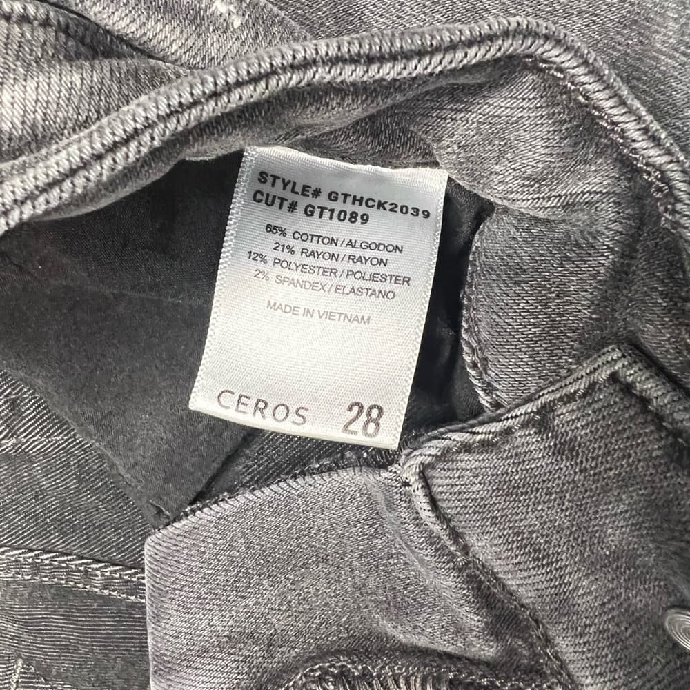 Ceros Distressed Gray Jeans for Women - Thumbnail 5