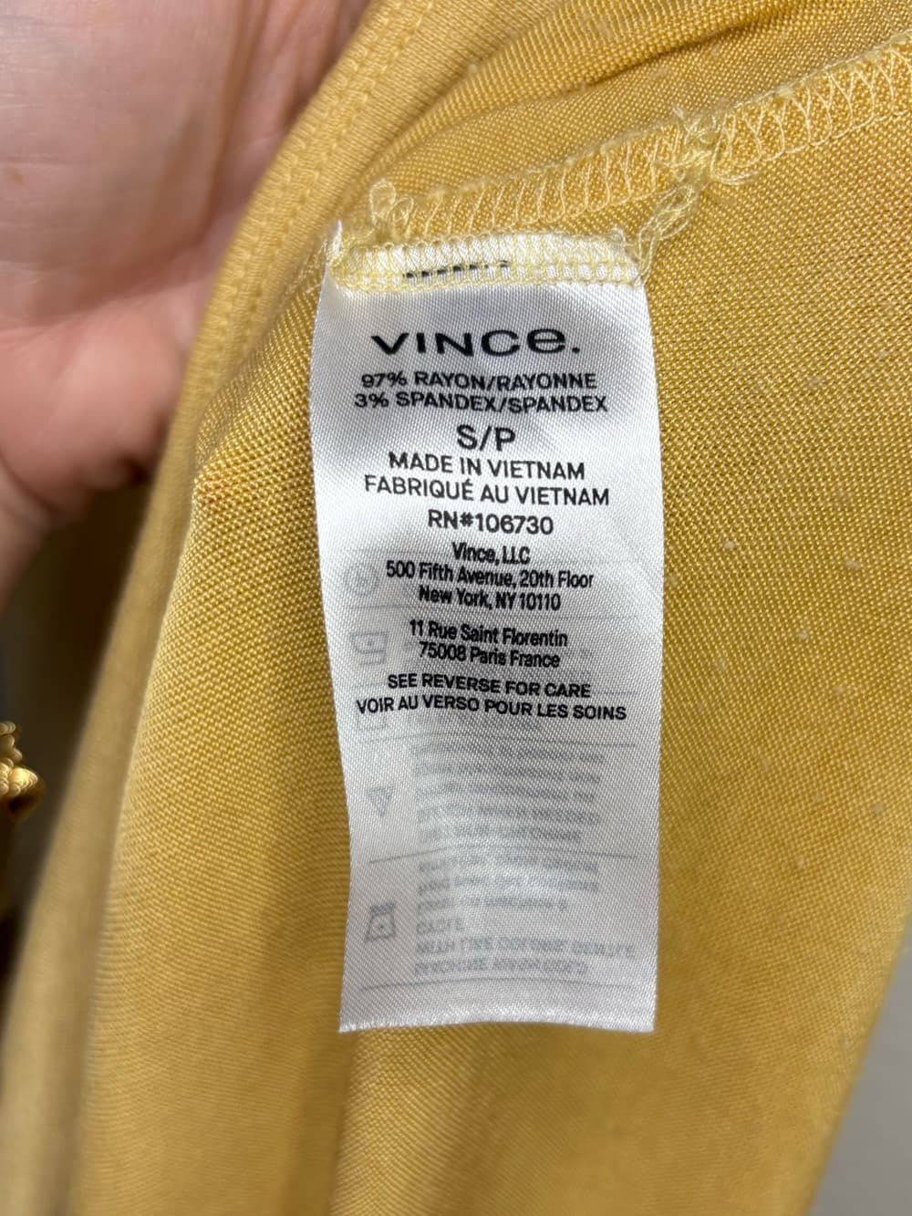 Vince Yellow Scoop Neck Camisole Wrap Dress Rayon size Small - Thumbnail 7