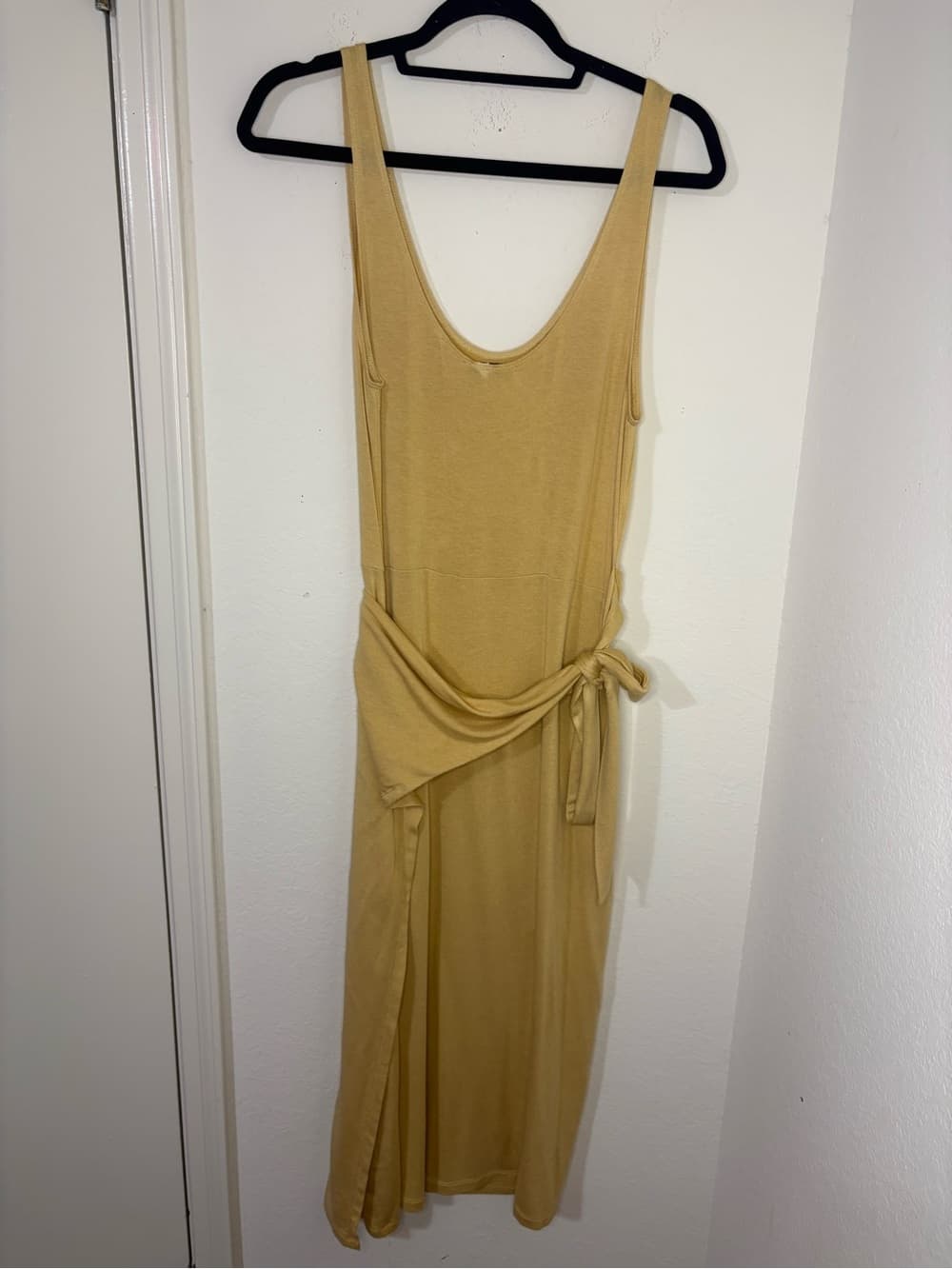 Vince Yellow Scoop Neck Camisole Wrap Dress Rayon size Small - Thumbnail 11